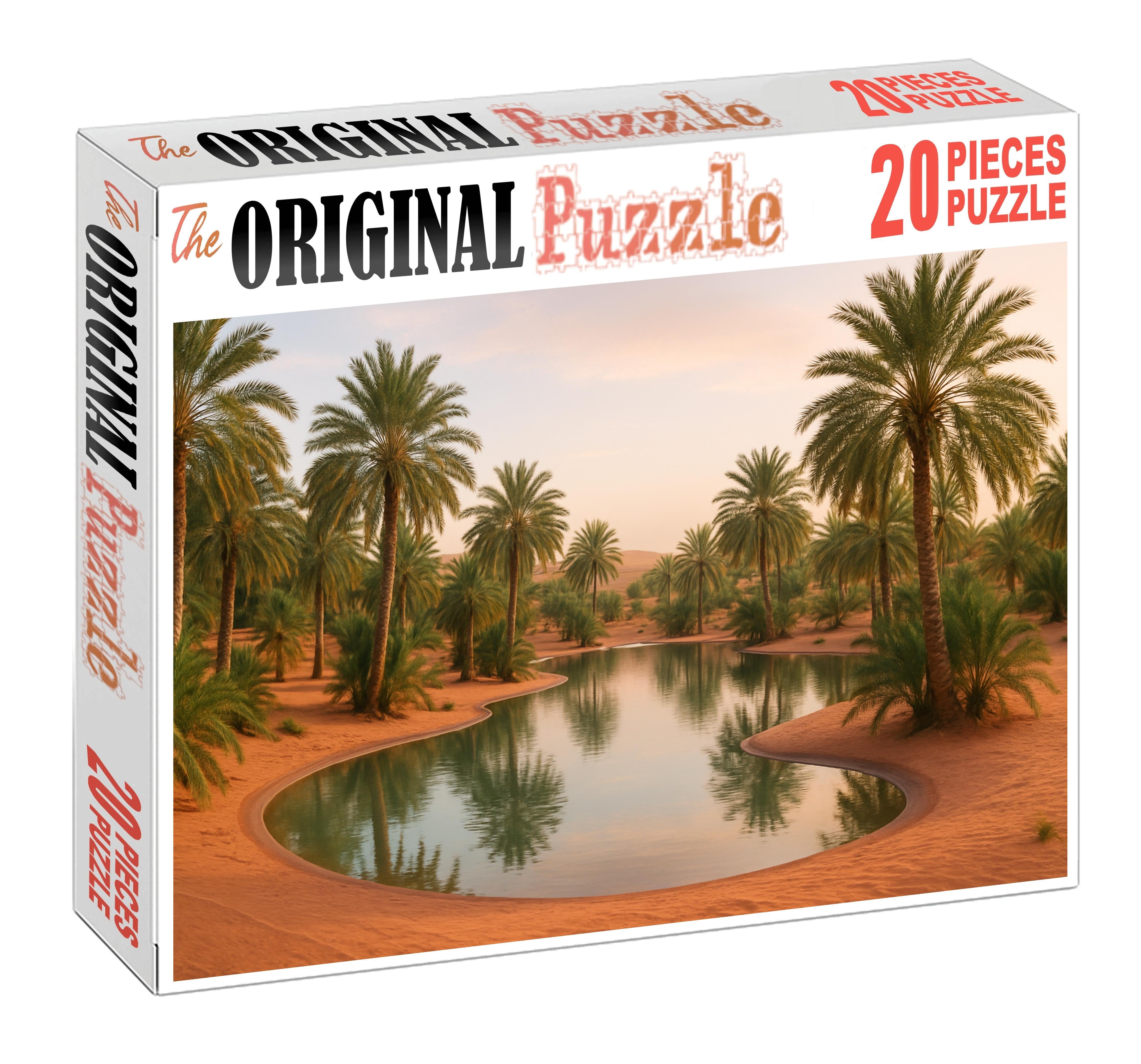 Emerald Oasis Refuge Hidden Pools Among Rust-colored Sands 500 Piece Puzzle