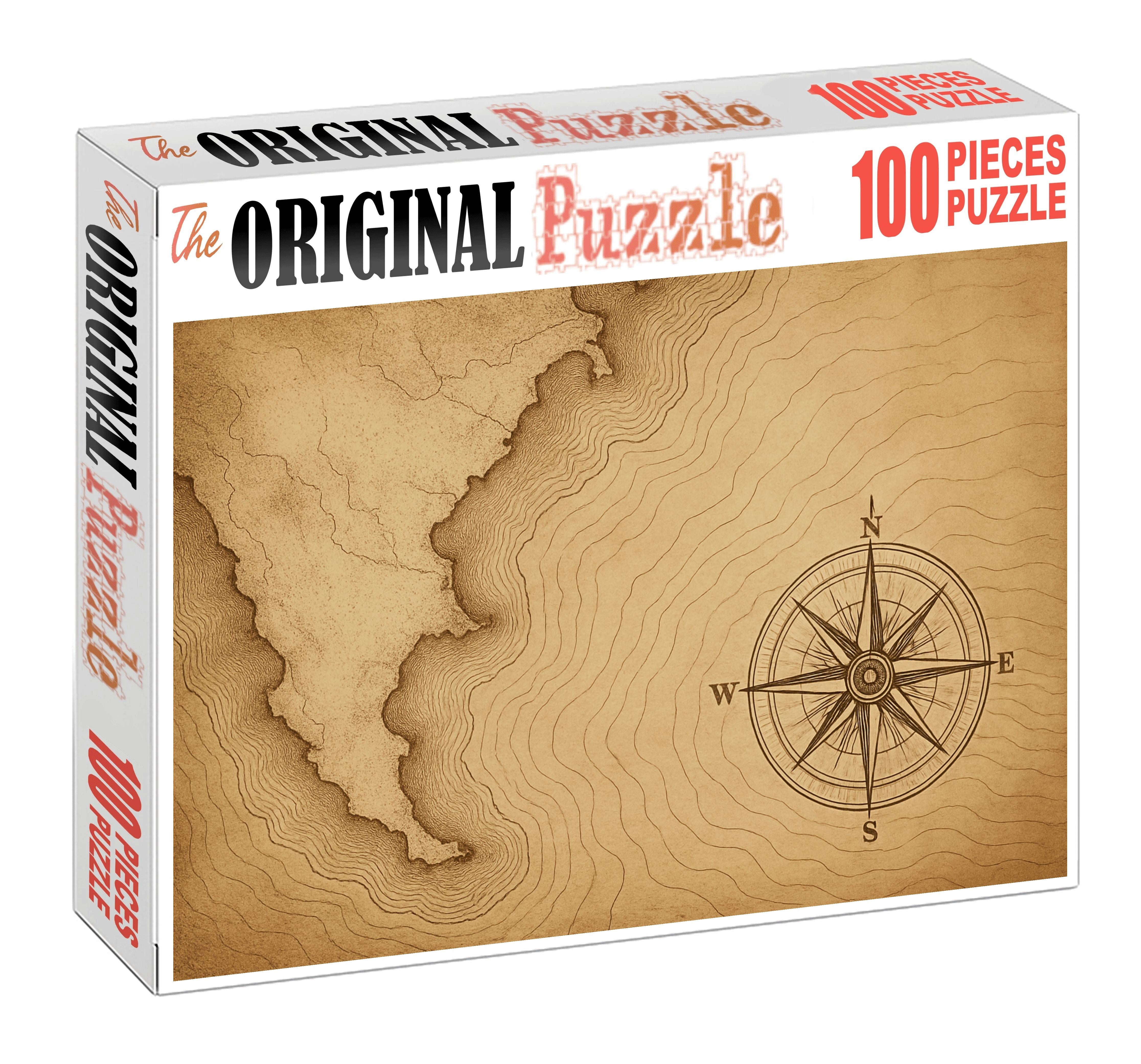 Vintage Nautical Navigation Sketch Premium Puzzle Pieces