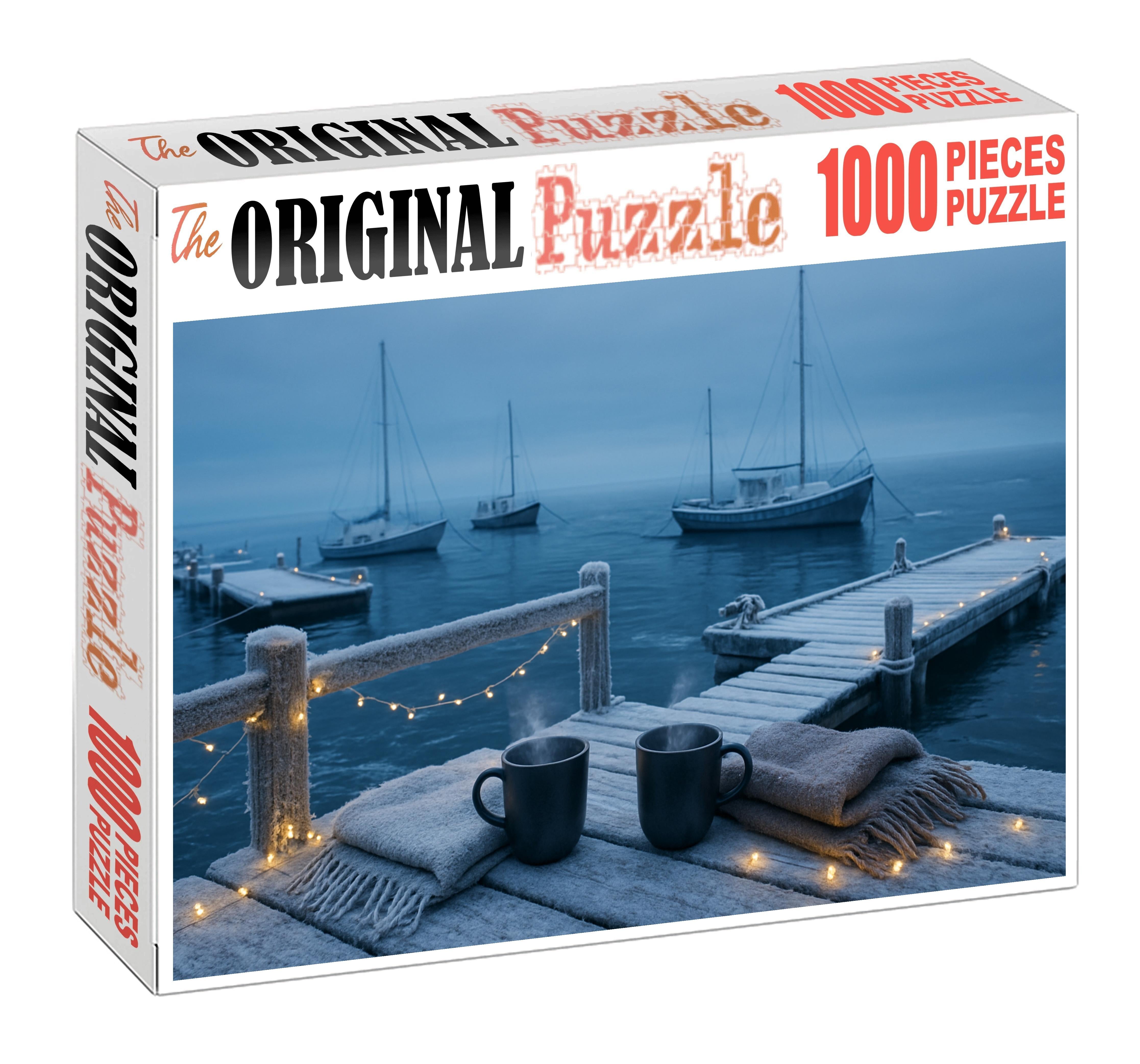 Icy Harbor Gathering 1000 Piece Puzzle