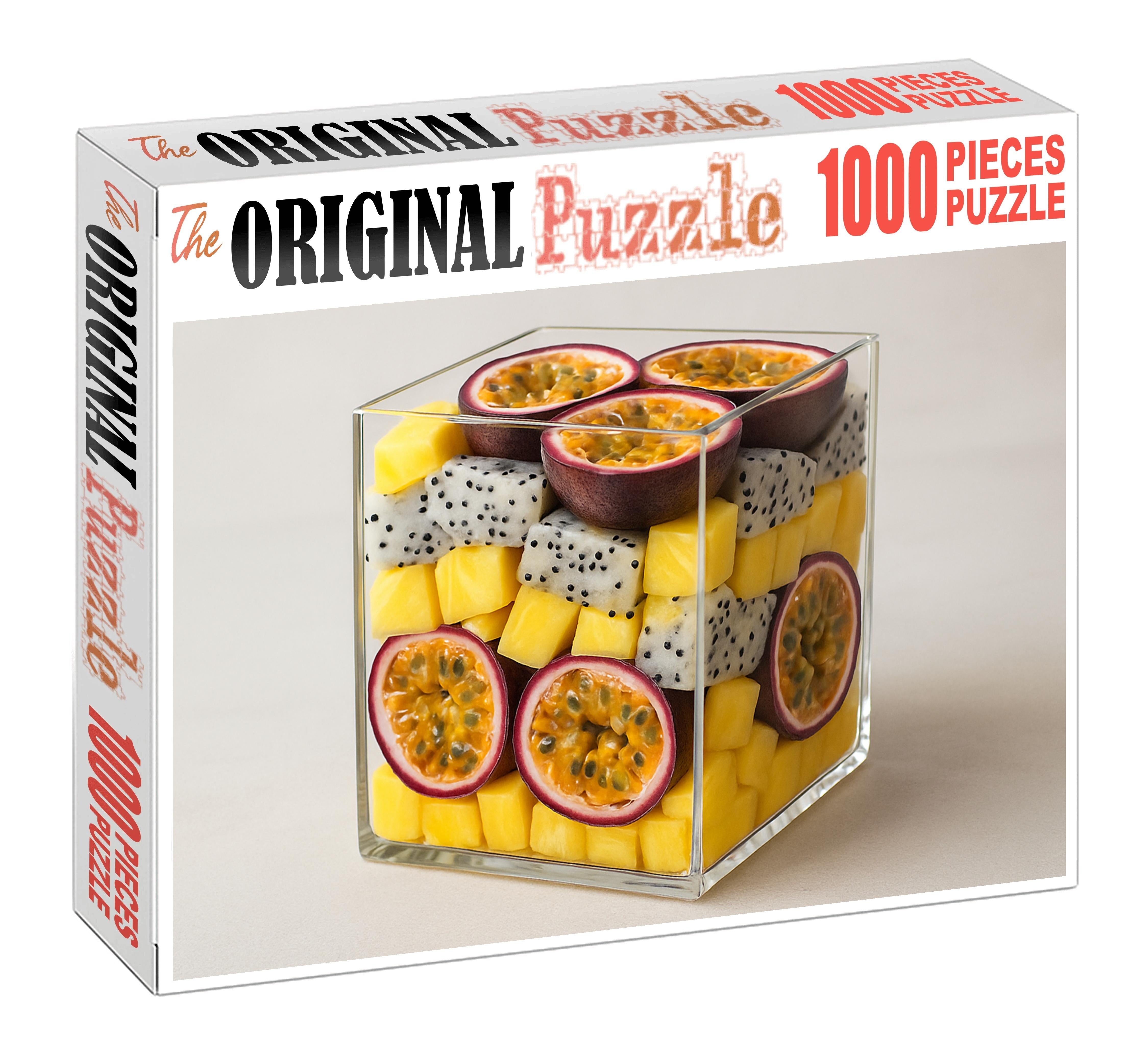 Tropical Jewel Box Layered Pineapple Dragon Fruit And Passionfruit Mini Puzzle