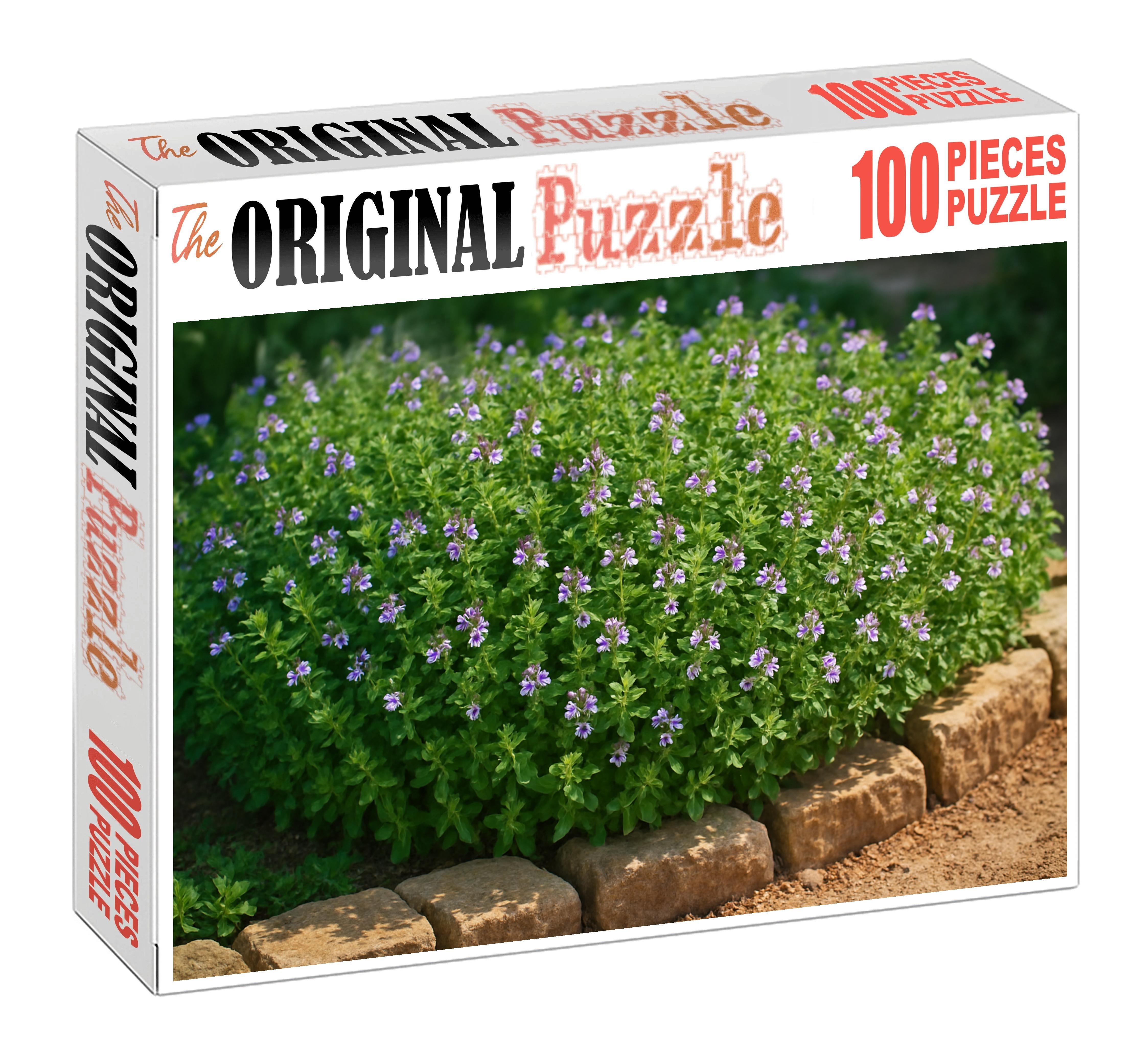 Rustic Herb Garden Bed Aromatic Greens With Blooming Highlights Family Puzzles