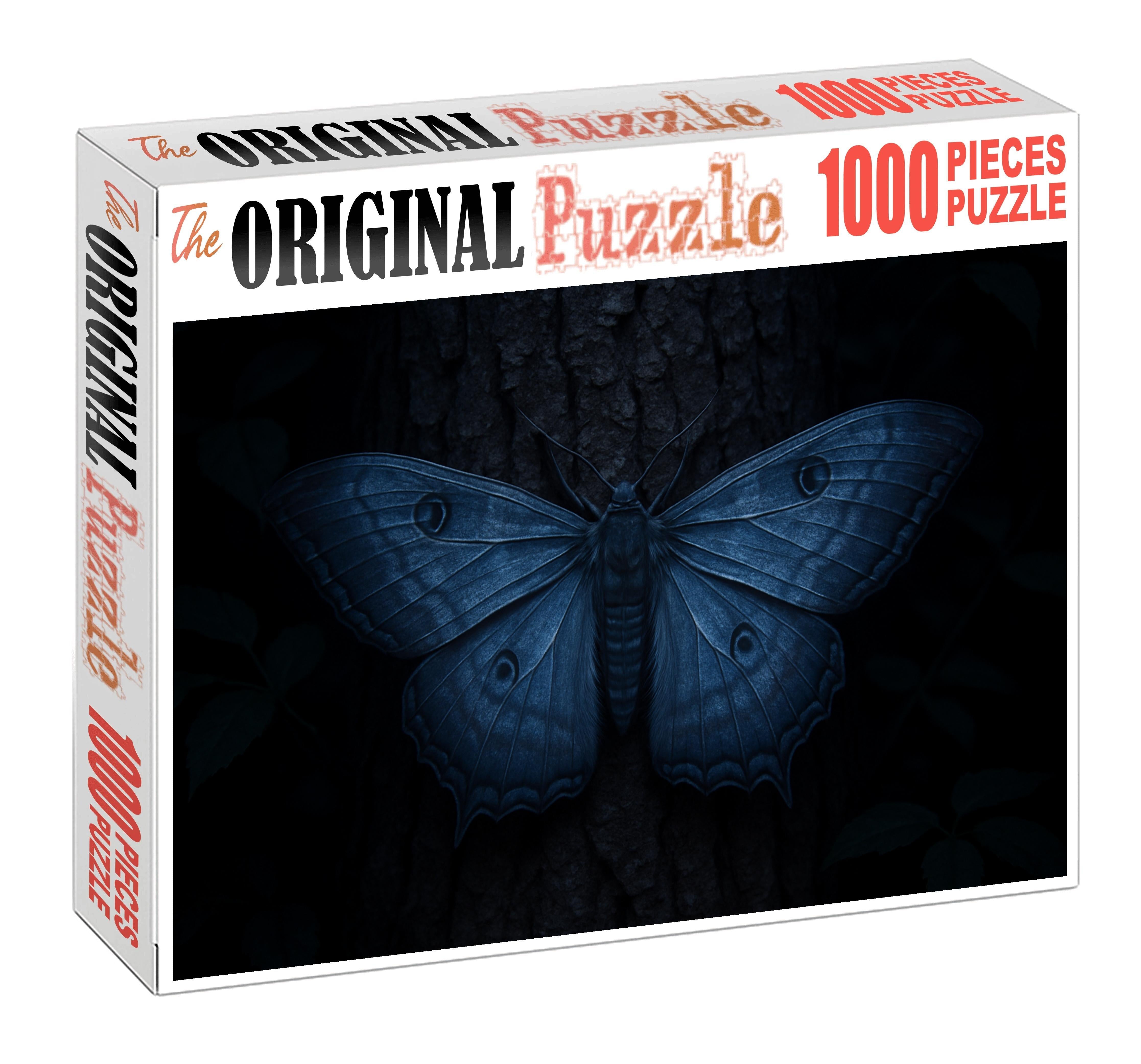 Celestial Veil Moth Ethereal Night Flyer With Iridescent Wings And Camouflage Patterns Premium Puzzle Pieces