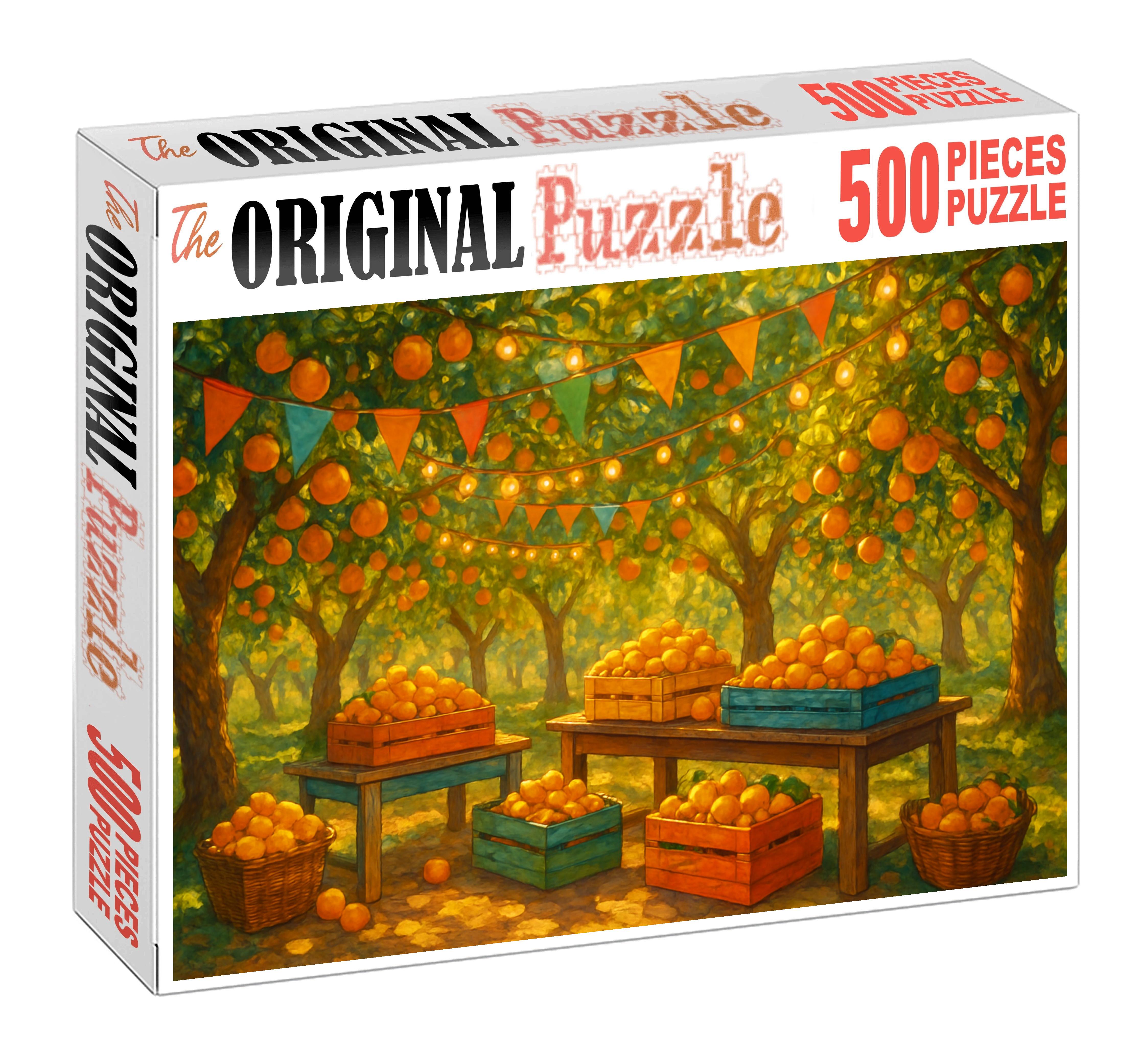 Sun-drenched Citrus Orchard Fest Large Format Puzzle