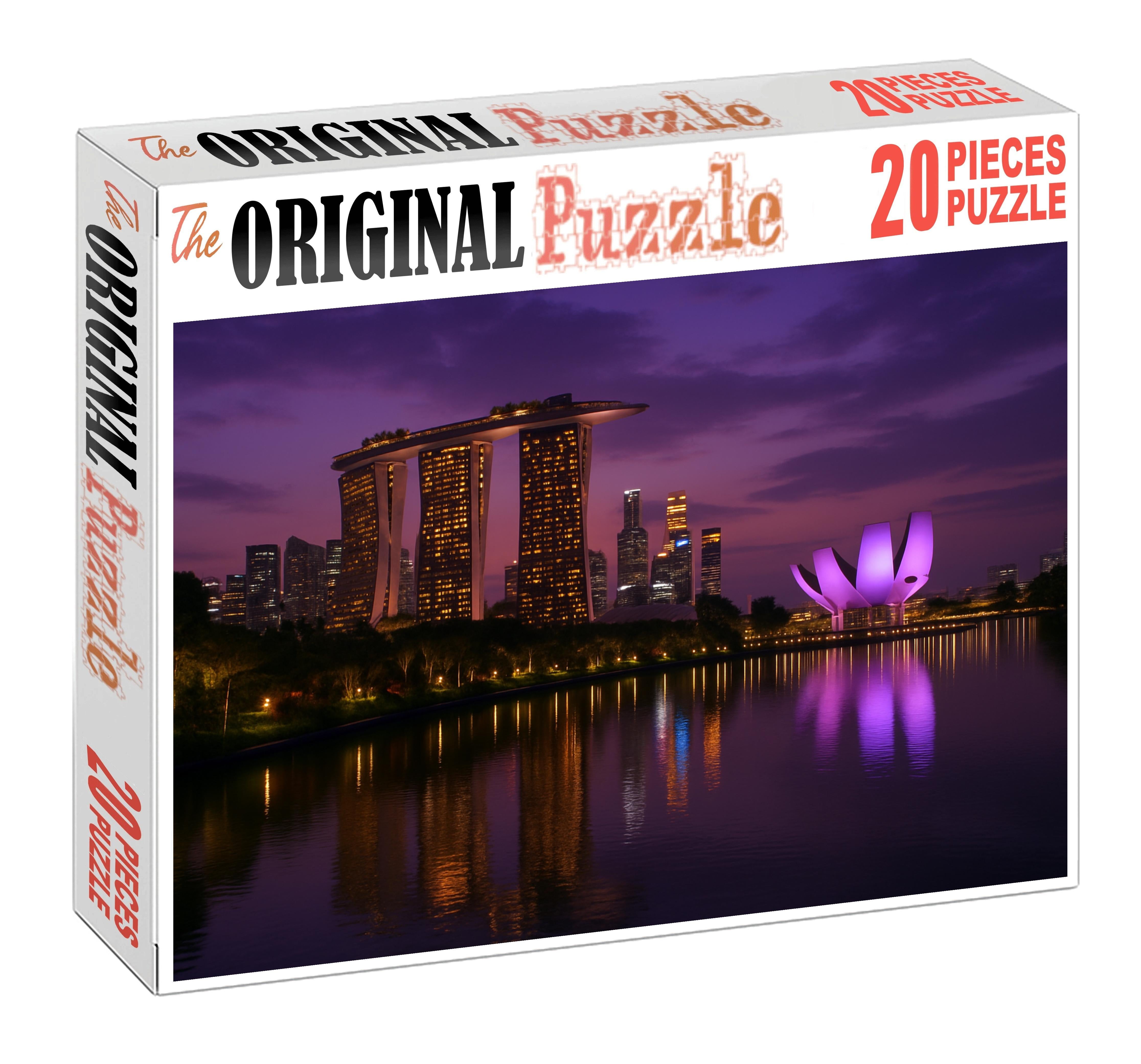 Singapore Marina Bay Skyline Futuristic And Green Urban Vision Mini Puzzle