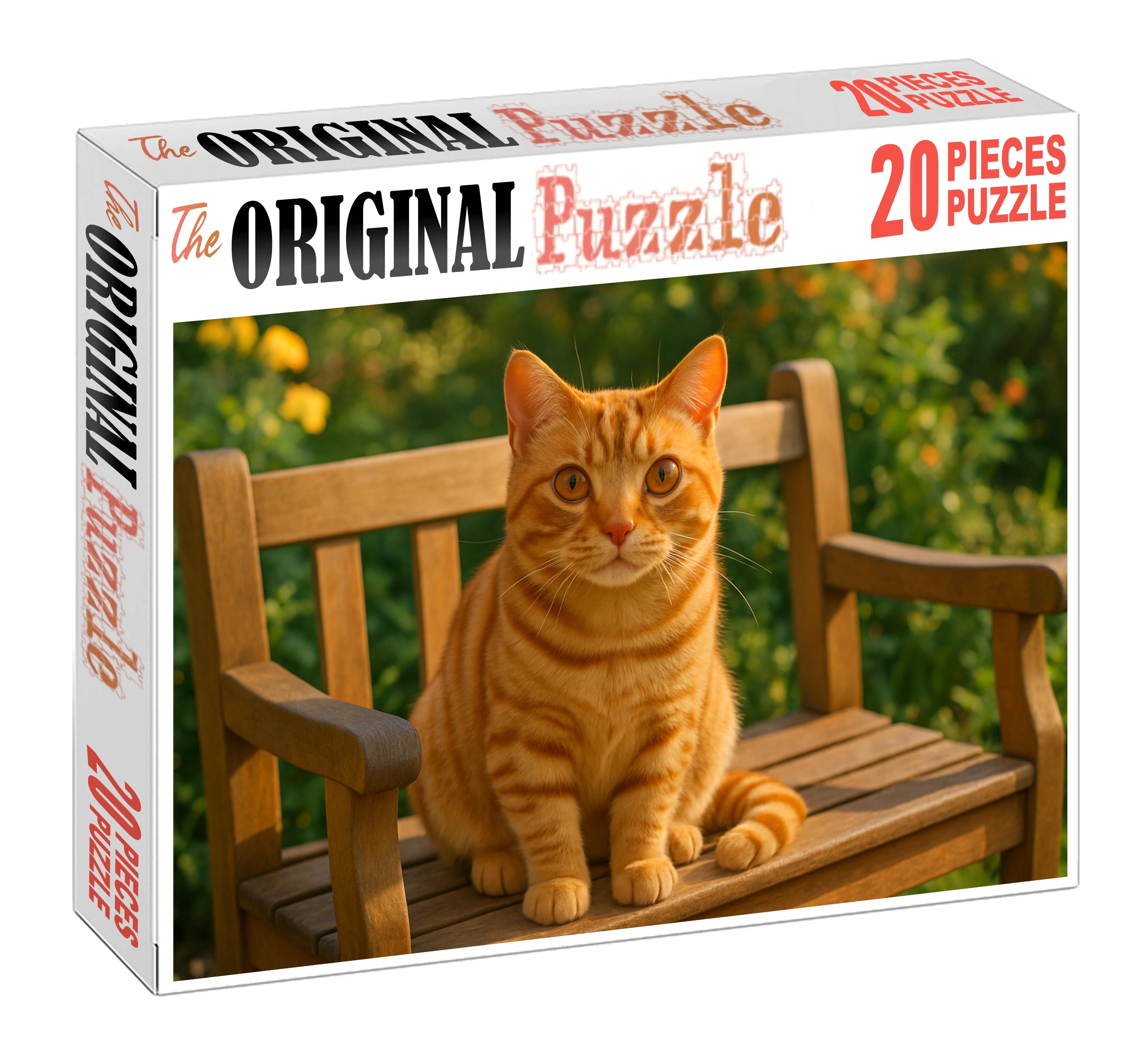 Golden Aura Radiant Yellow Tabby With Friendly Disposition Unique Puzzle Design