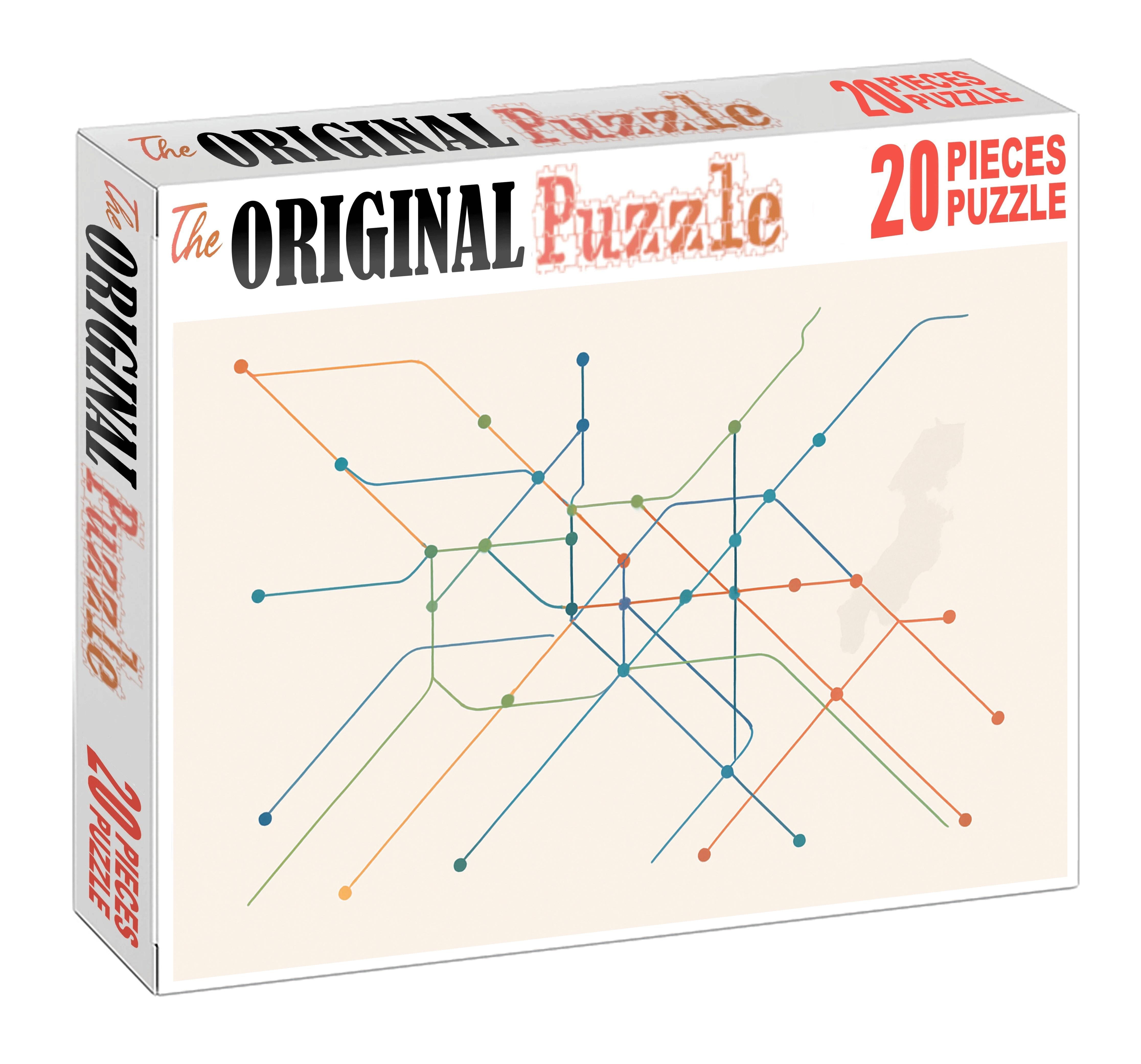 Historic Trade Route Network Schematic Puzzle For Adults