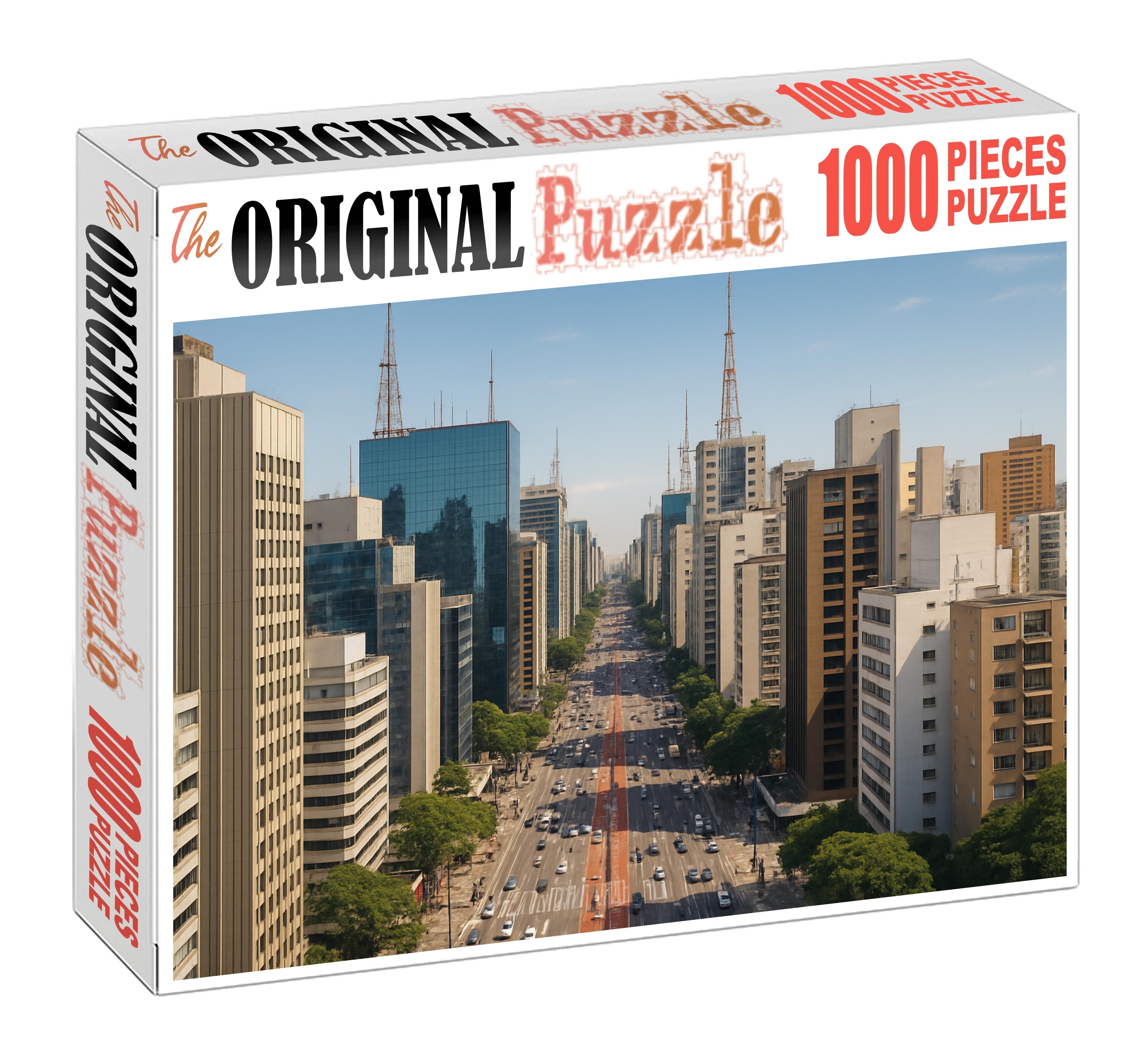 So Paulo Paulista Avenue Skyline A Distinctive Urban Forest In South America 300 Piece Puzzle