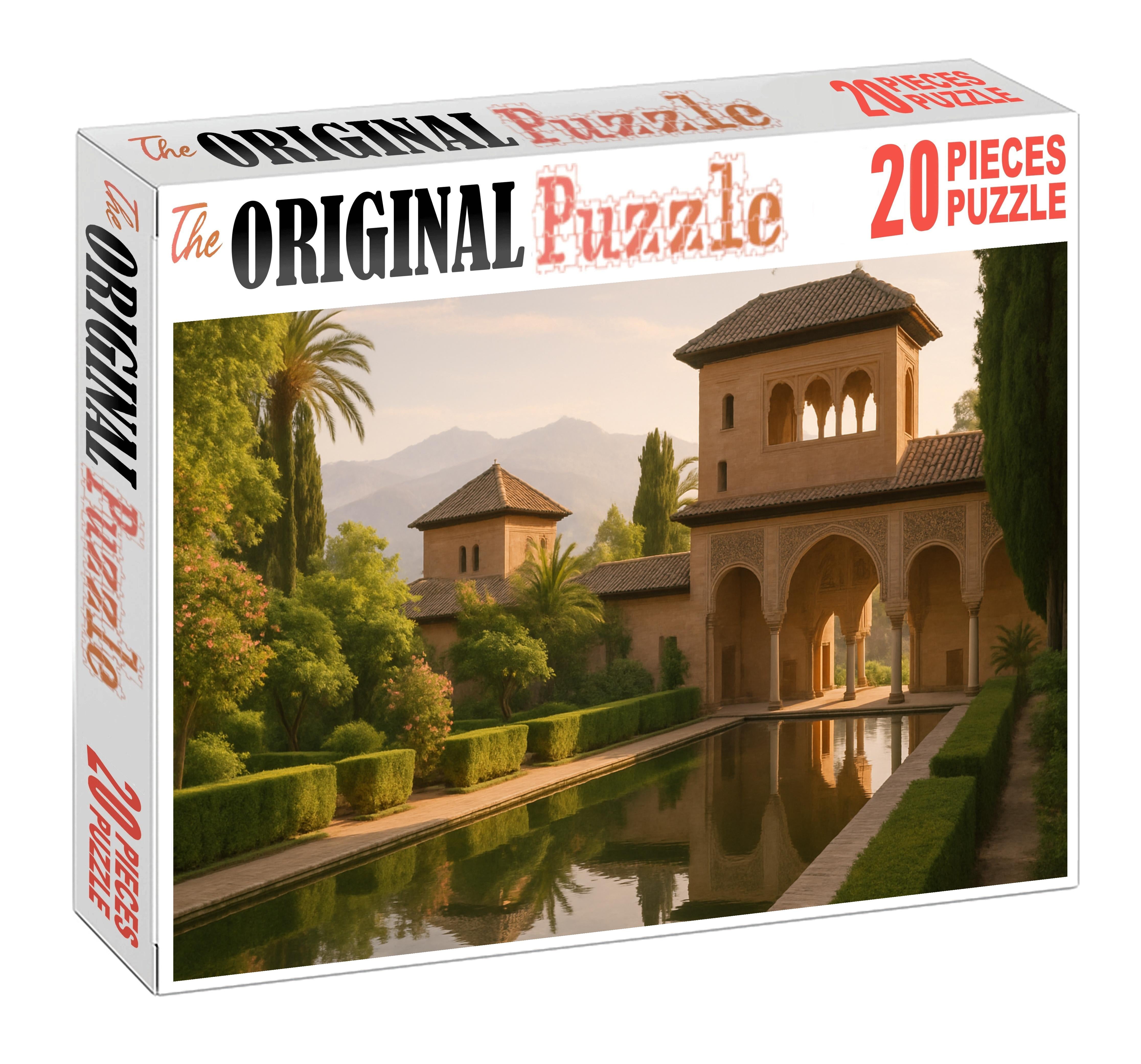 The Alhambra Perched On A Hilltop In Granada Spain Recognized By 7001 Globally As A Masterpiece Of Islamic Art And Moorish Palace Architecture 20 Piece Puzzle