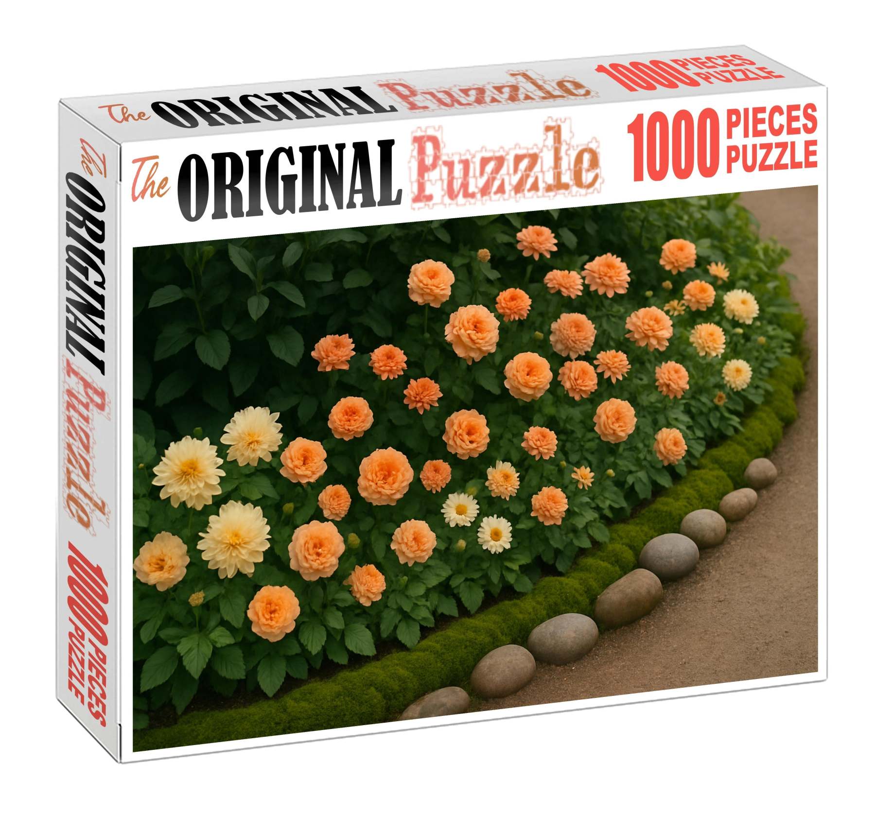 Peach And Cream Garden Border Challenging Puzzles