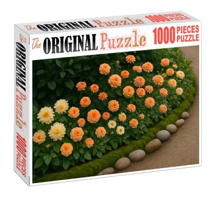 Peach And Cream Garden Border Challenging Puzzles