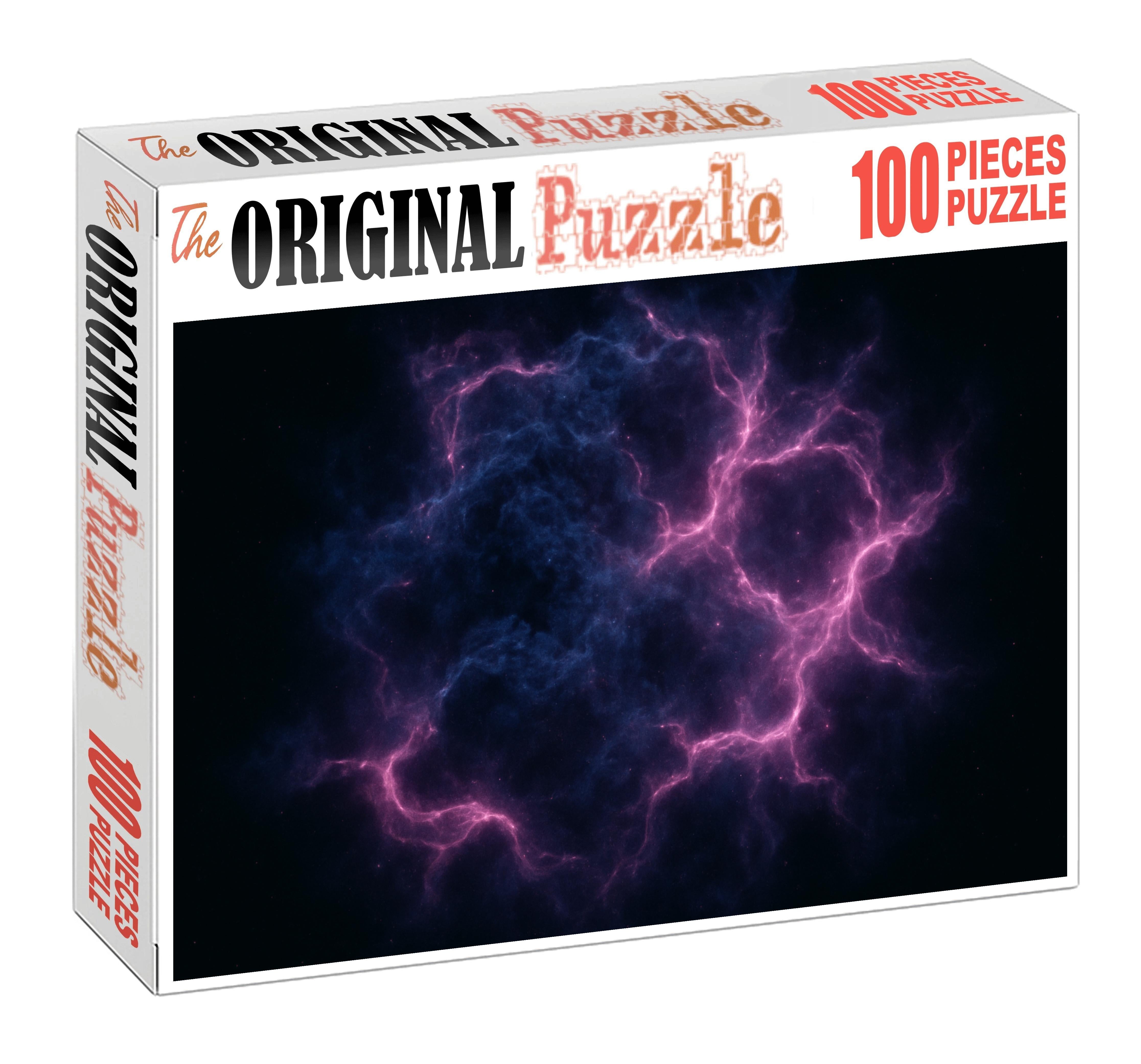 Glowing Molecular Cloud Swirl Unique Puzzle Design