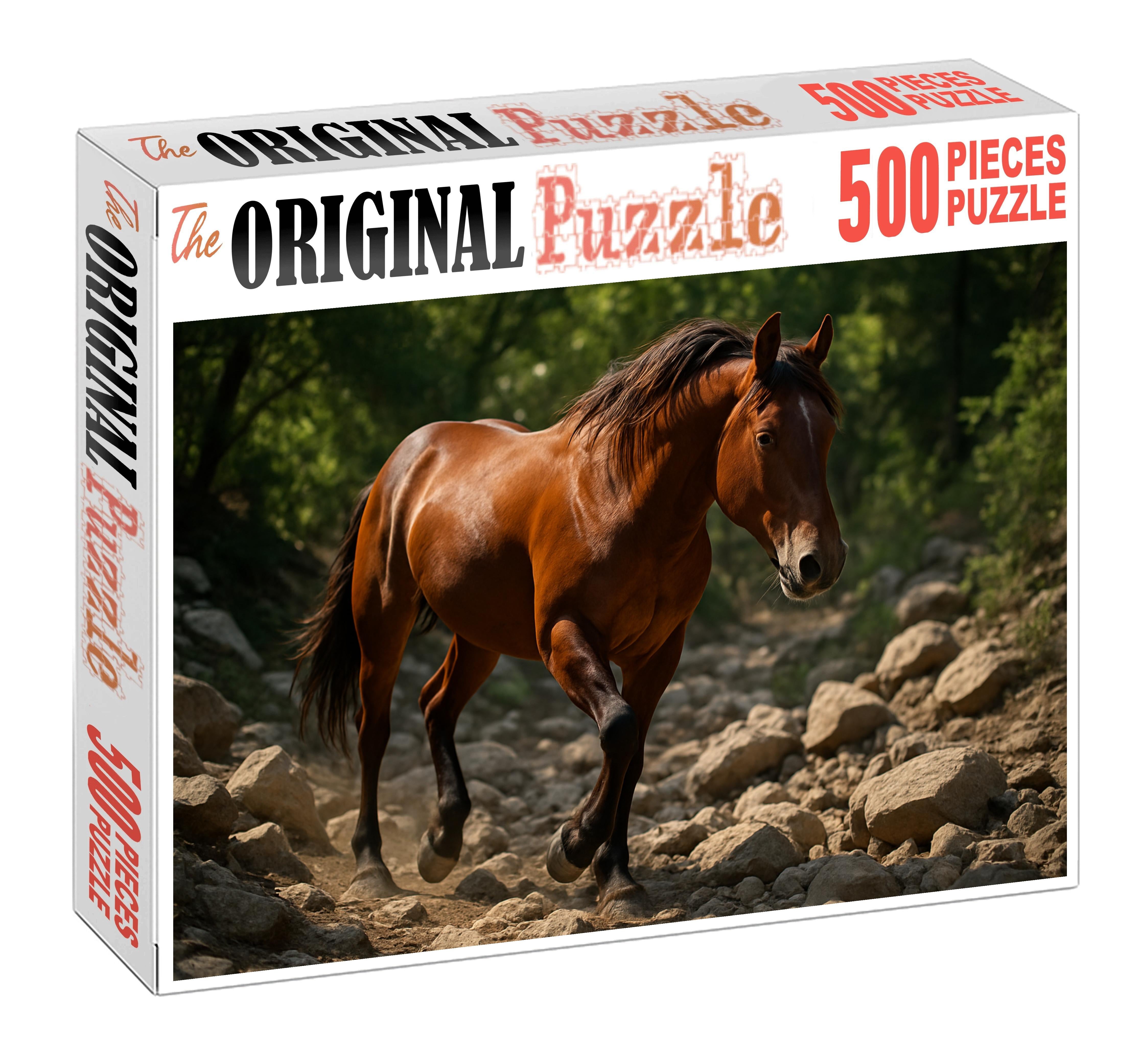 Copper Canyon Mustang Robust Chestnut With Wild Spirit And Surefootedness Mini Puzzle