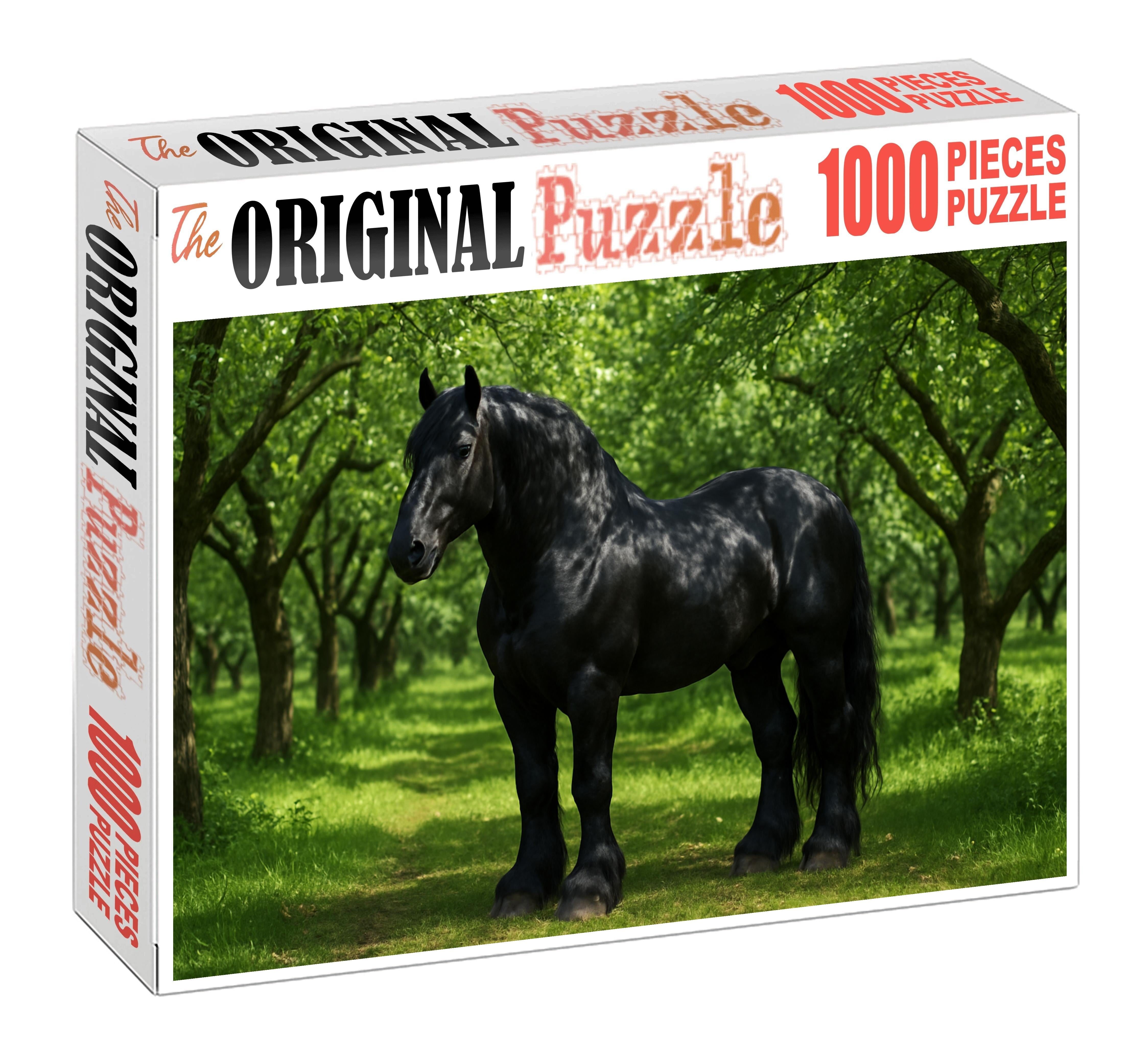 Ebony Shadow Percheron 1000 Piece Puzzle
