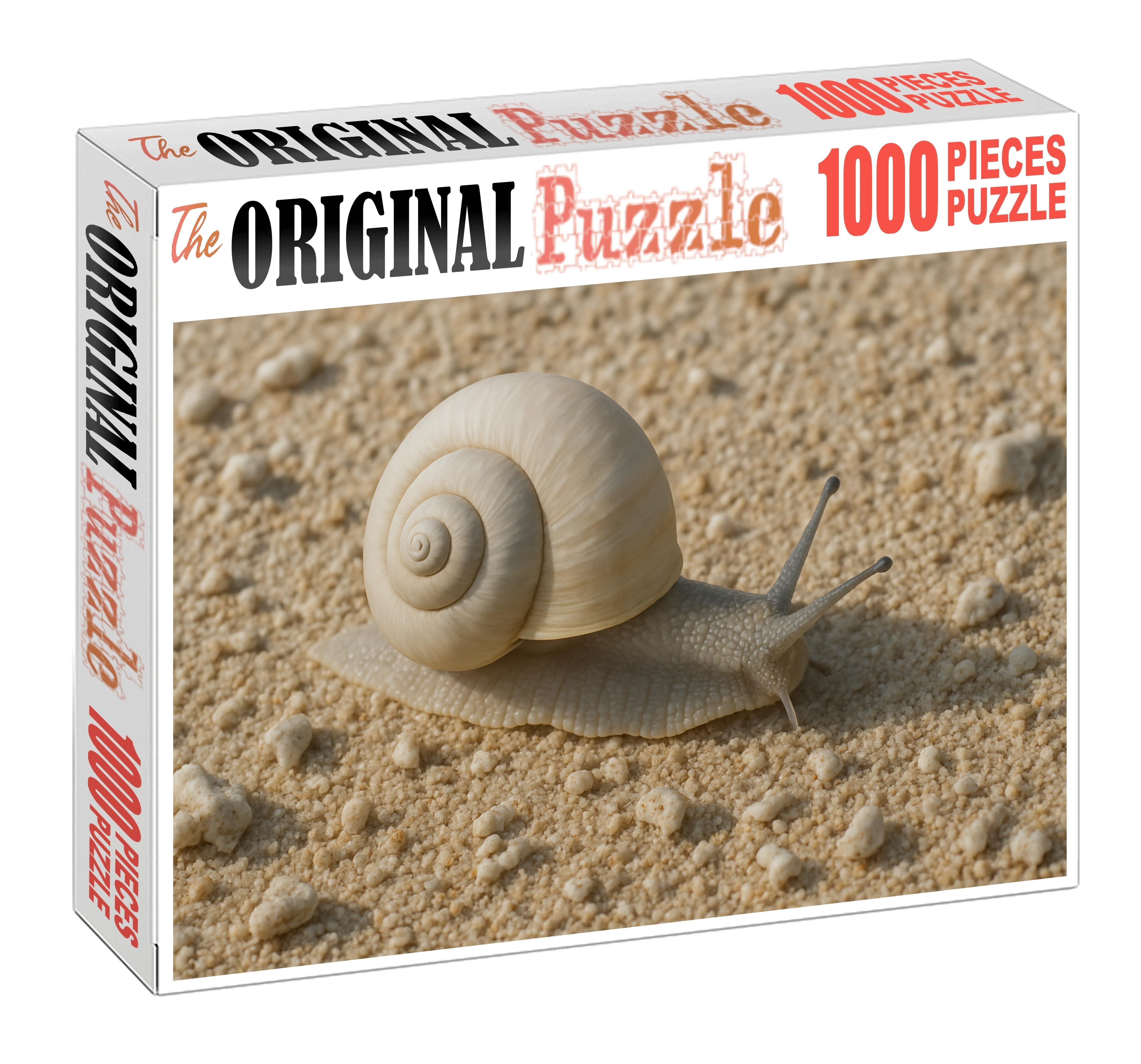 Ivory Spiral Snail Graceful Shelled Wanderer 200 Piece Puzzle