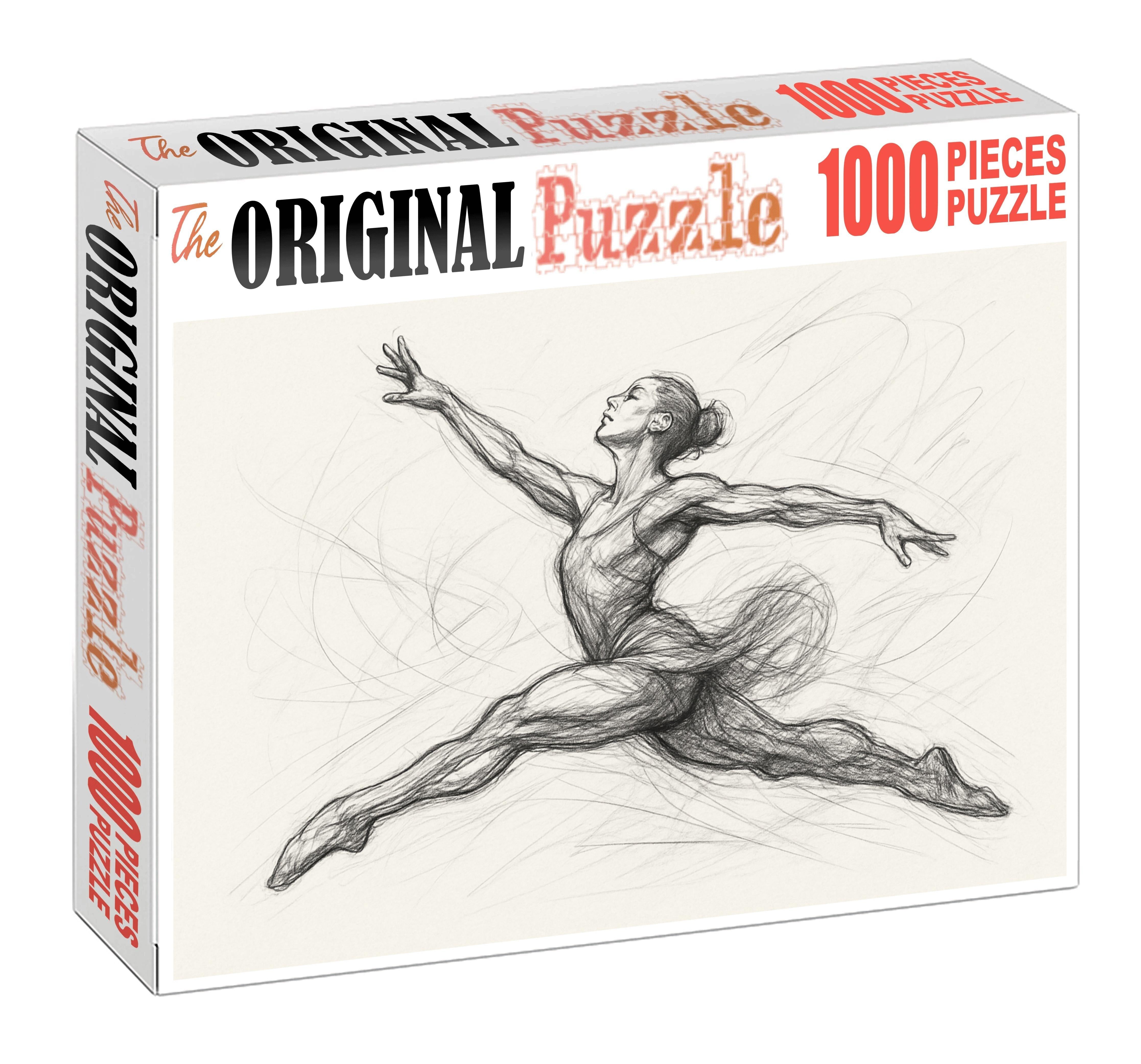 Dynamic Figure Gesture Expressive Pencil Sketch With Bold Lines Puzzle Challenge