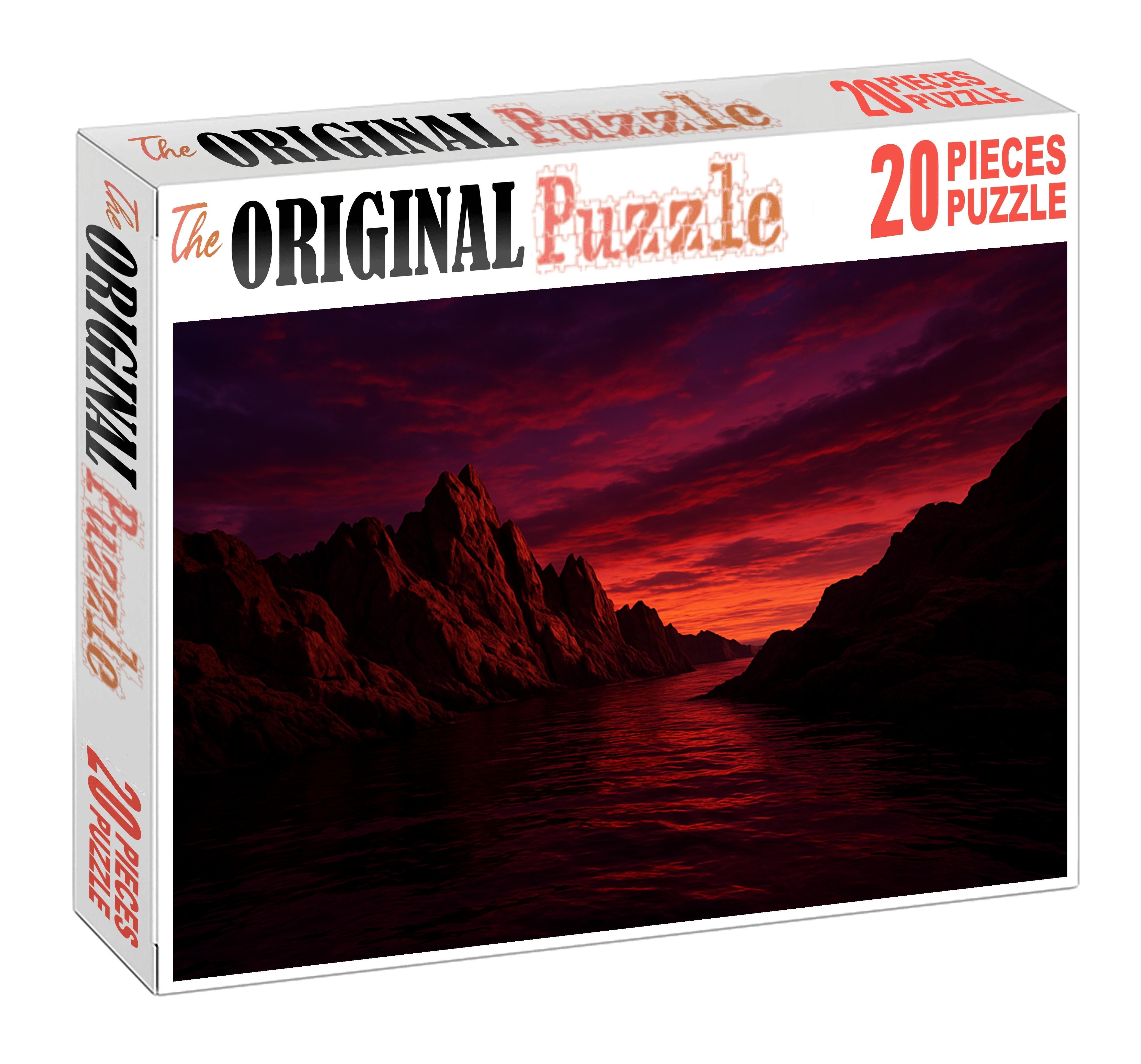 Crimson Cliffs At Dusk 200 Piece Puzzle