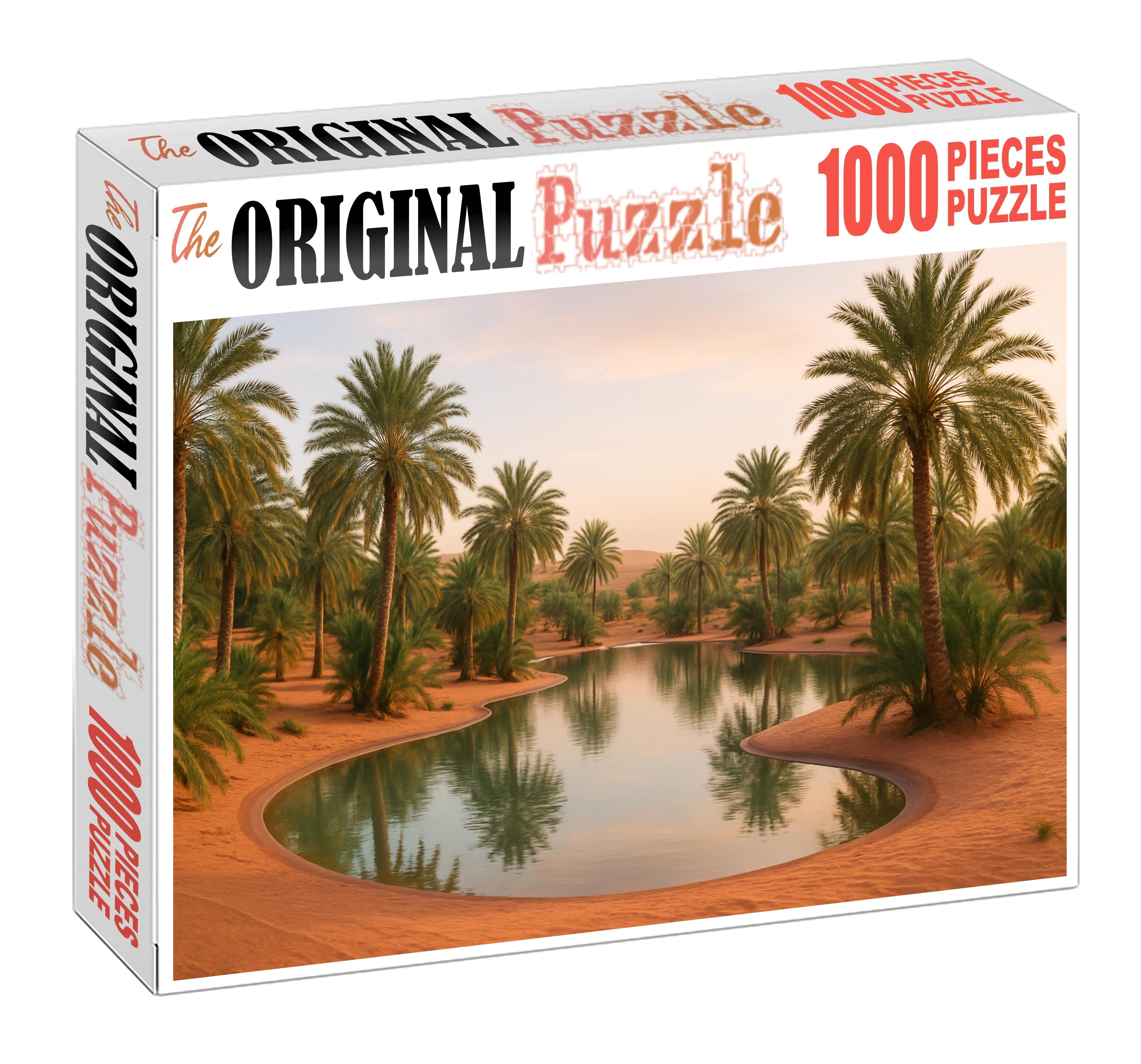 Emerald Oasis Refuge Hidden Pools Among Rust-colored Sands 500 Piece Puzzle