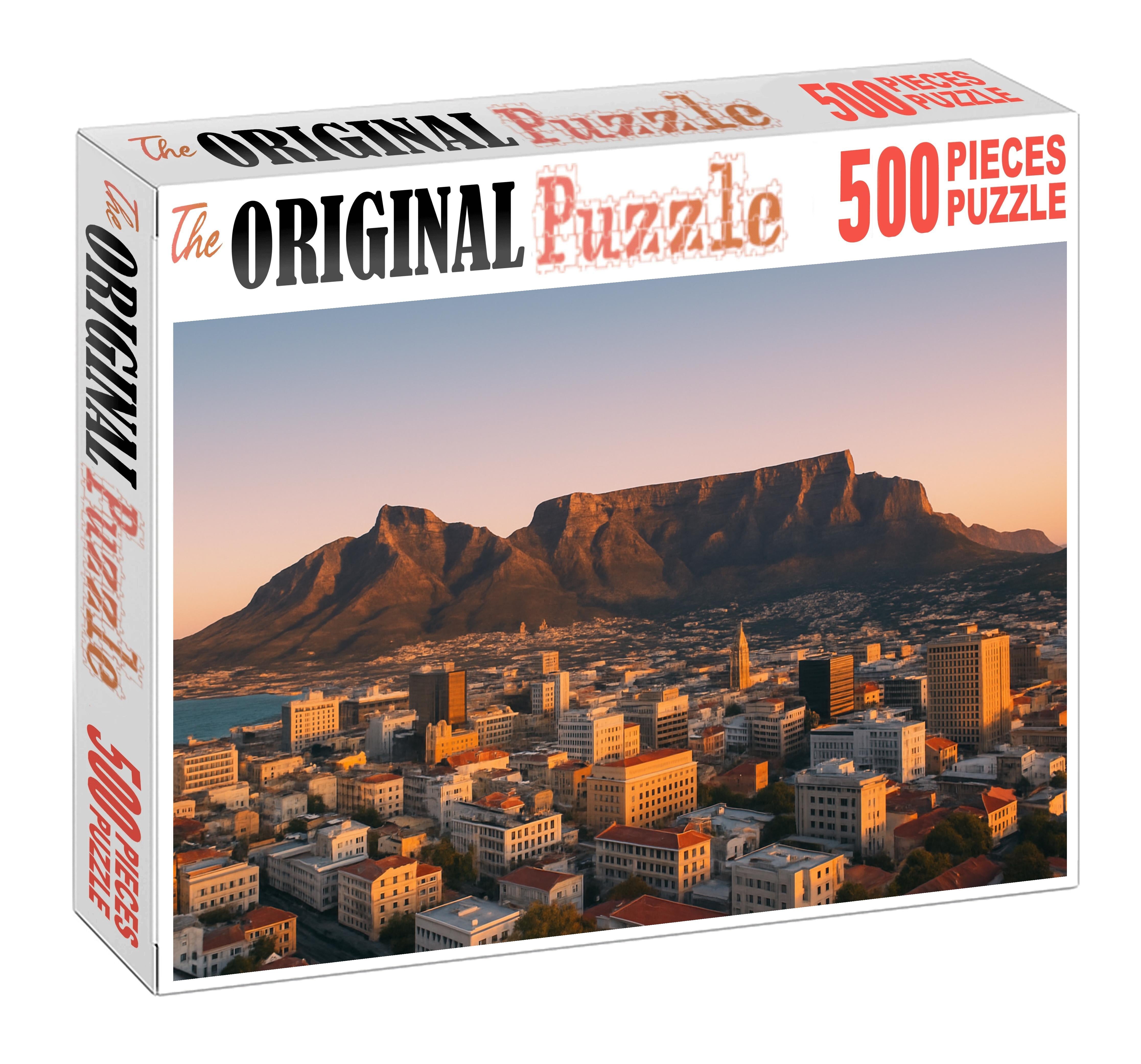 Cape Town Table Mountain Skyline Iconic Natural Landmark And Urban Interface 100 Piece Puzzle