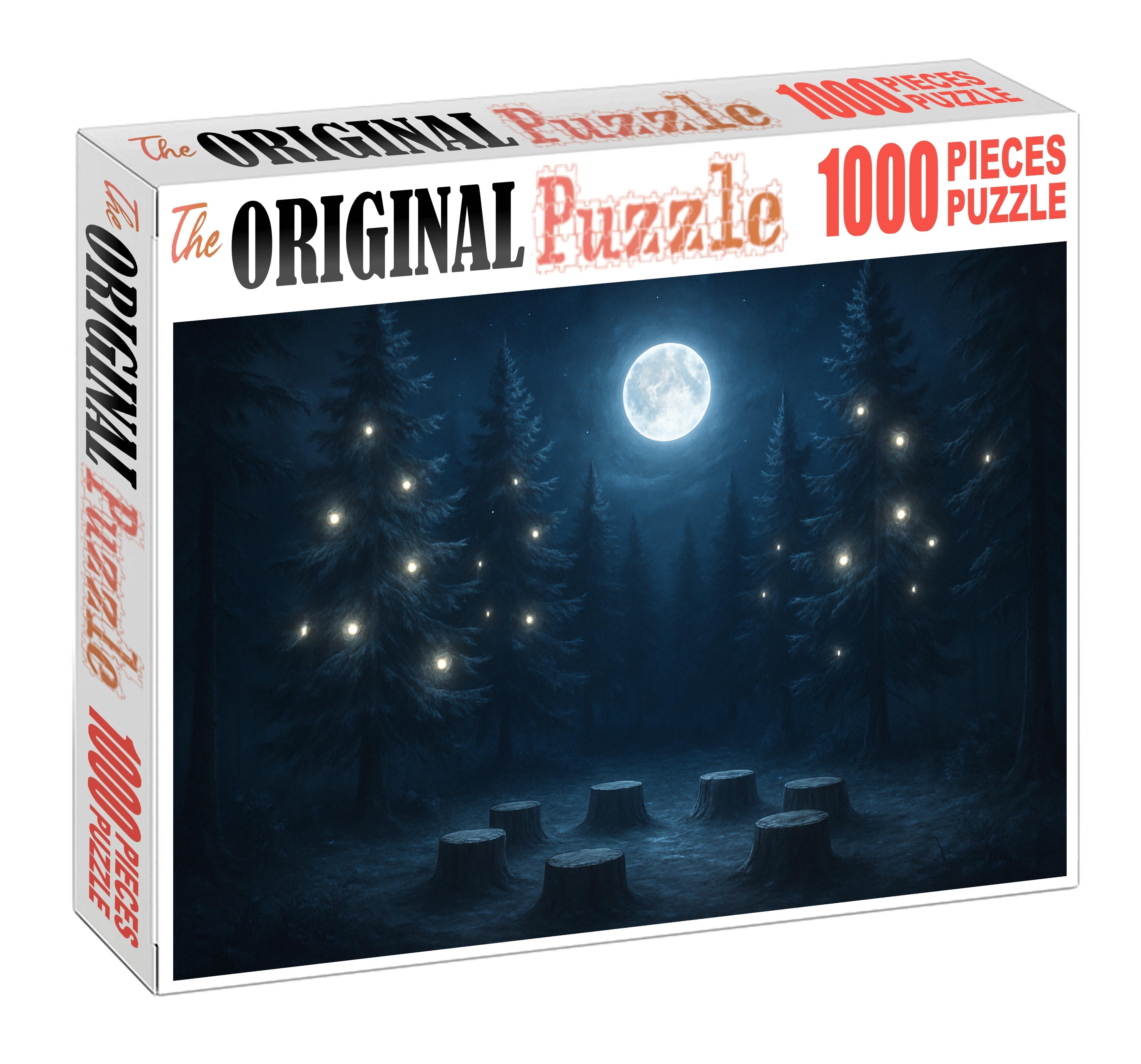 Moonlit Evergreen Retreat Puzzle For Adults