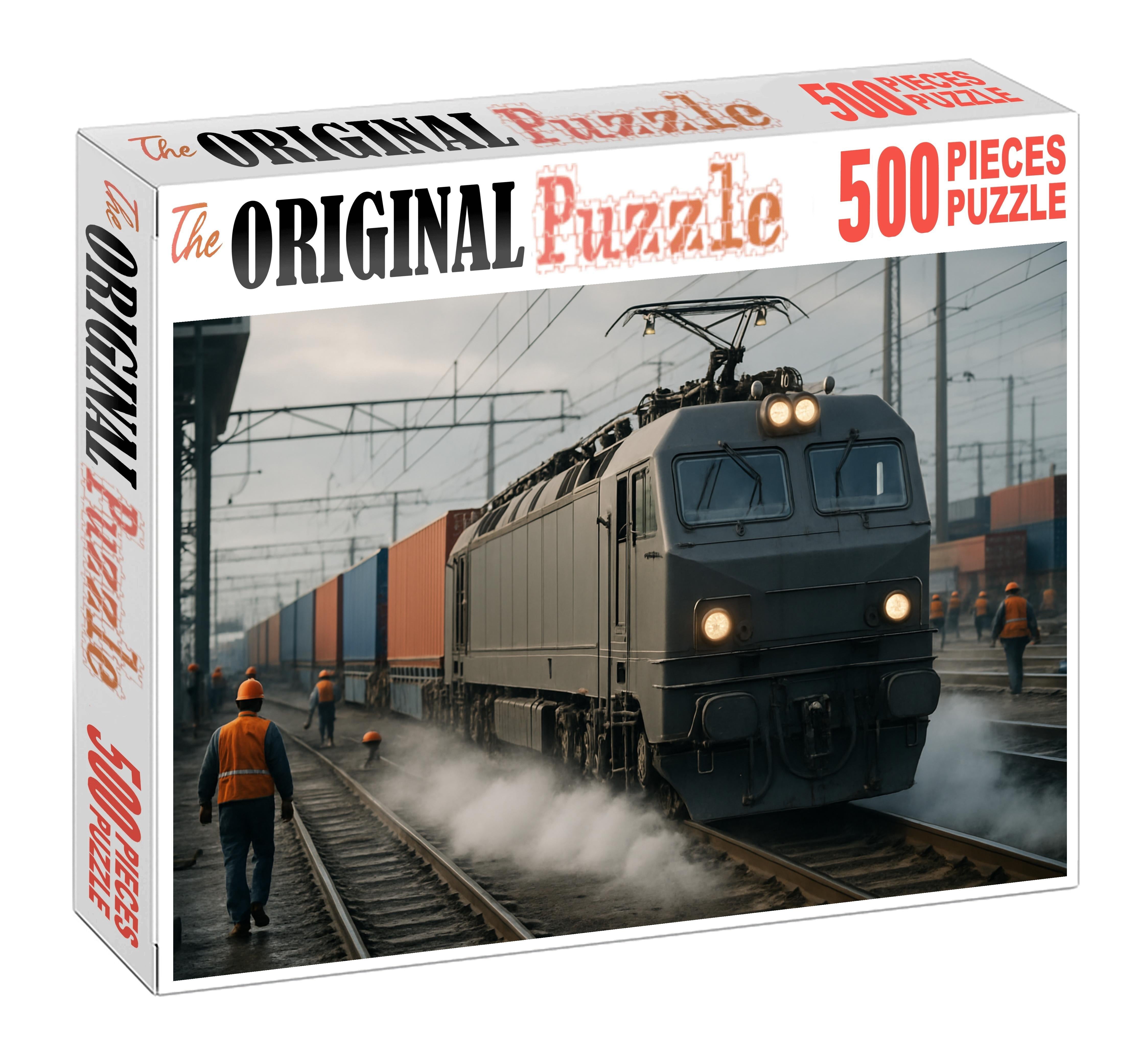 Steel Thunder Freight Hauler Heavy-duty Electric Locomotive Mini Puzzle