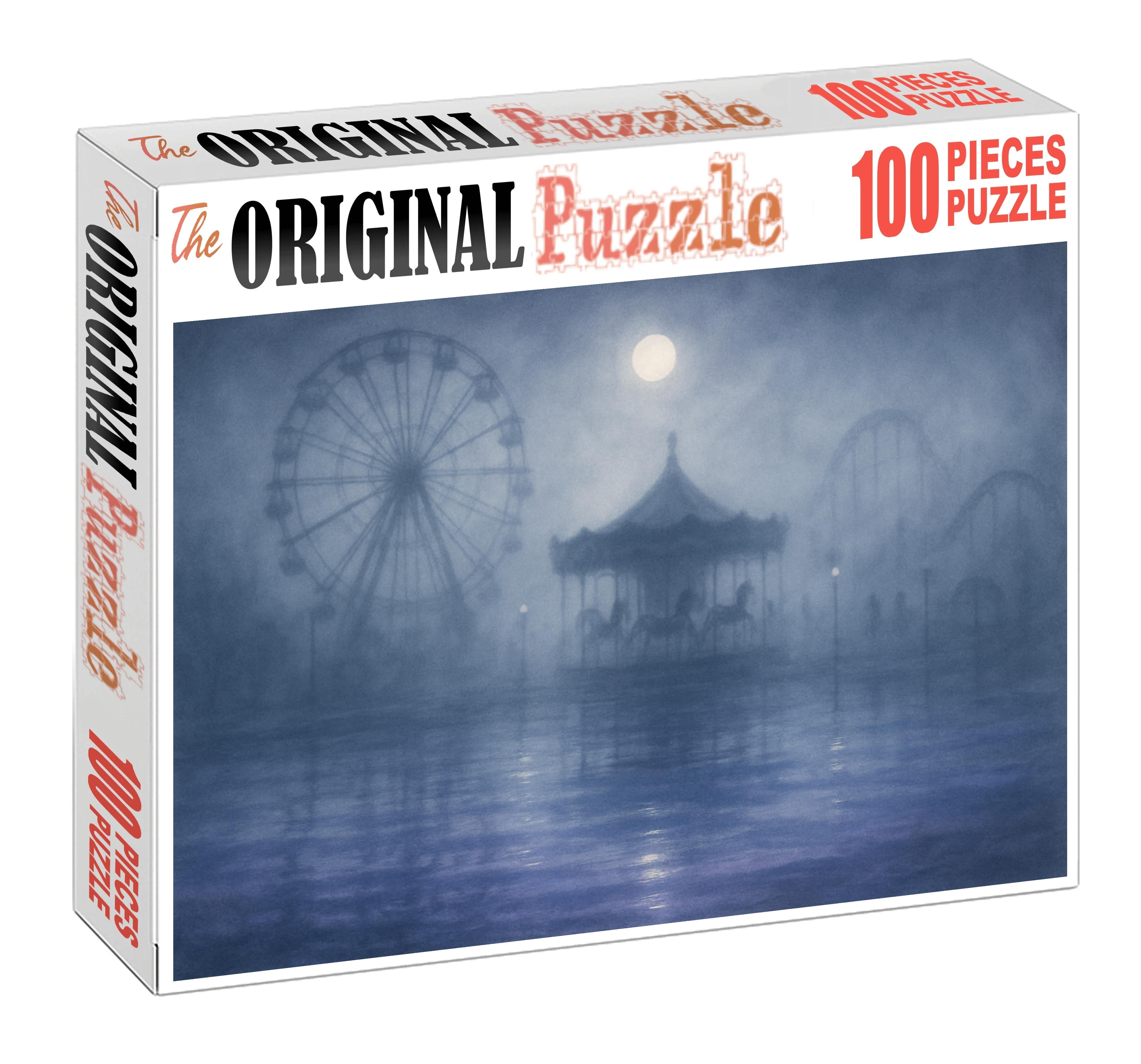 The Phantom Carnival Shimmering Silhouettes In A Moonlit Mist Unique Puzzle Design