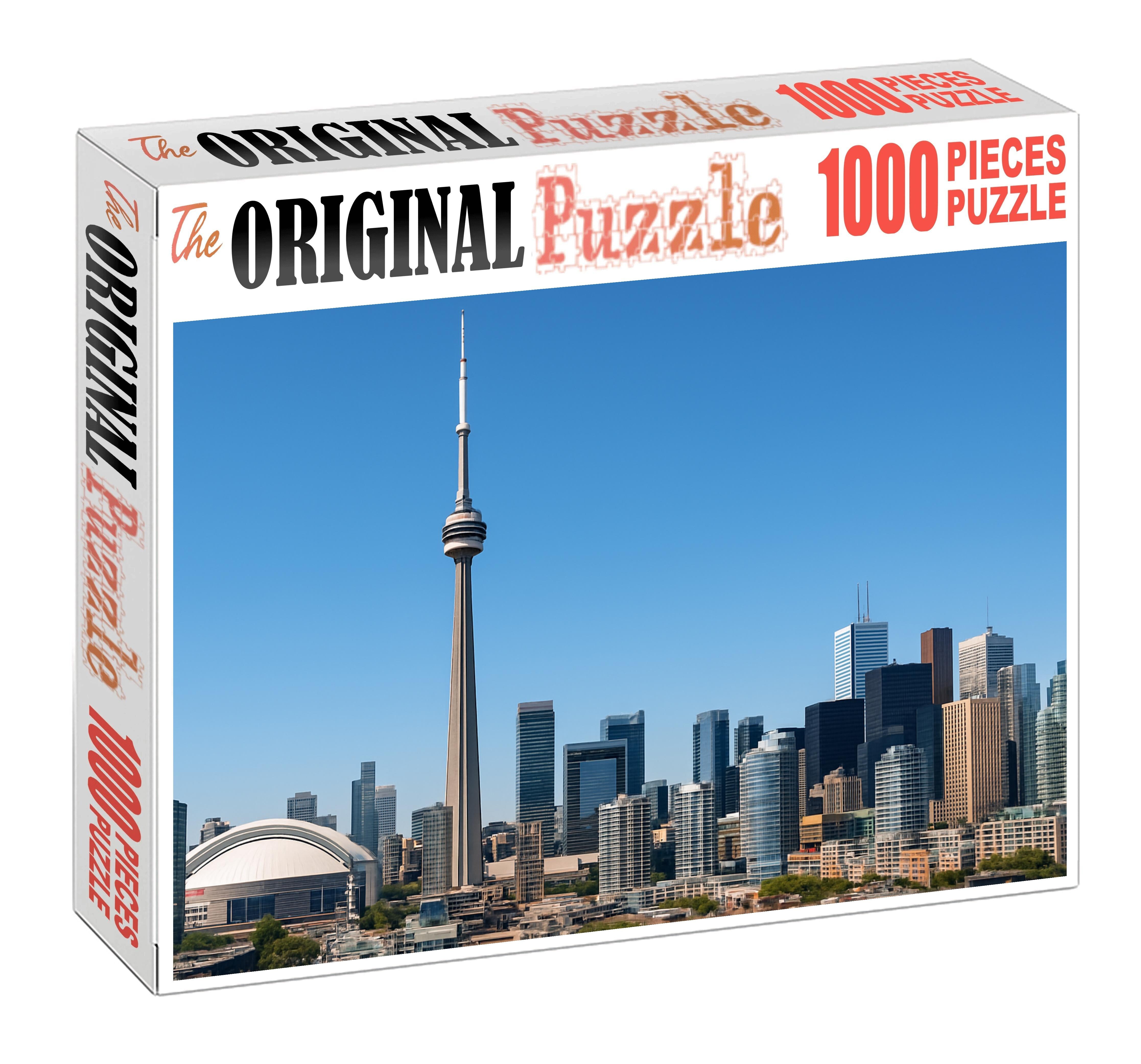Cn Tower Rising In Toronto Canada Recognized By 6788 Worldwide As A Beacon Of Architectural Innovation And Panoramic Urban Vistas Easy Puzzles