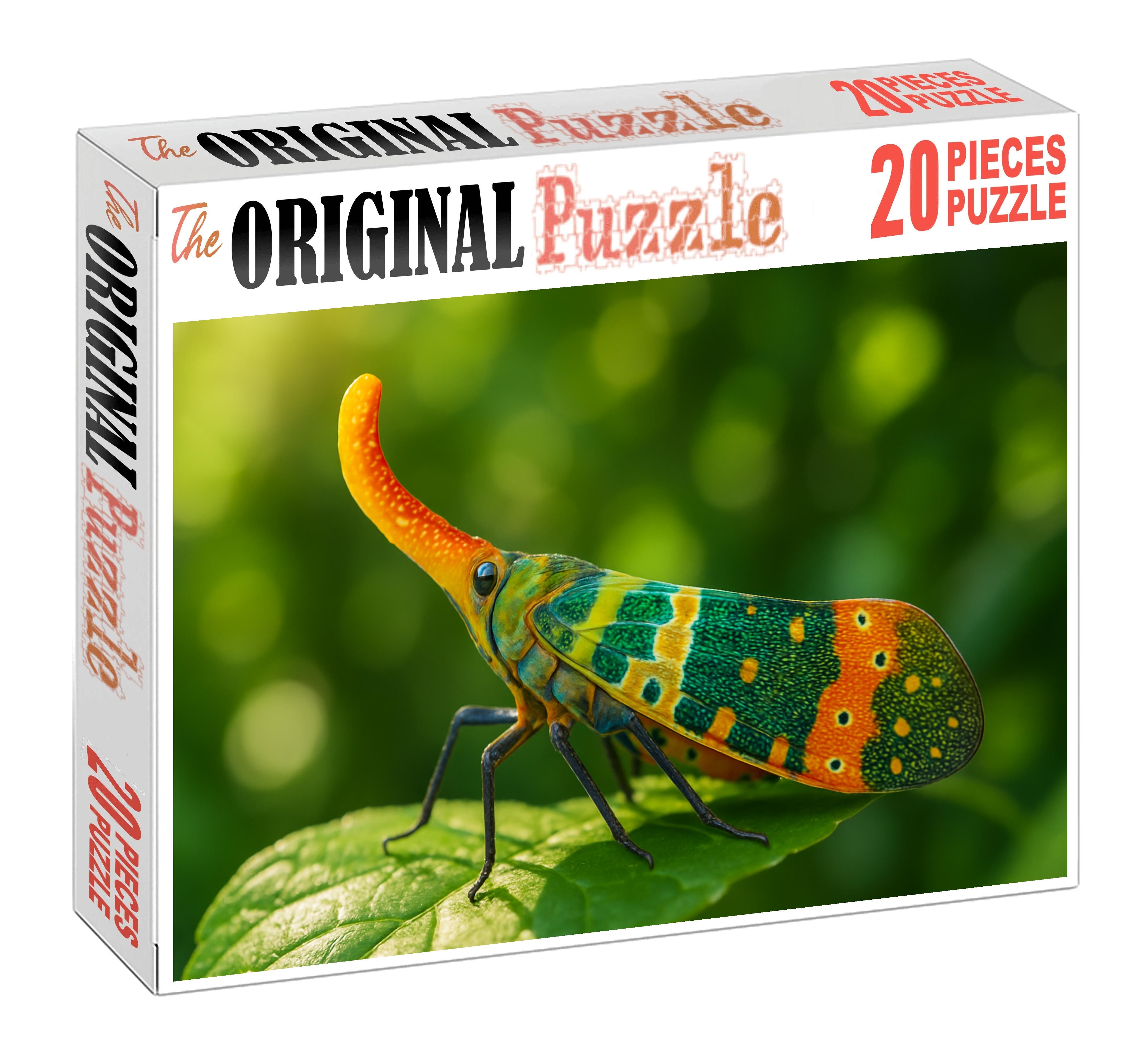 Golden Crest Hopper Vibrant Arboreal Insect With Acoustic Signaling 50 Piece Puzzle