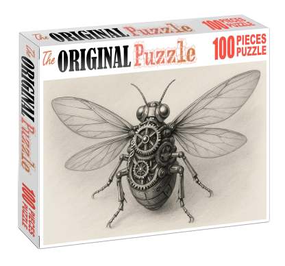 Mechanical Insect Blueprint Precision Ink And Graphite Drawing Premium Puzzle Pieces