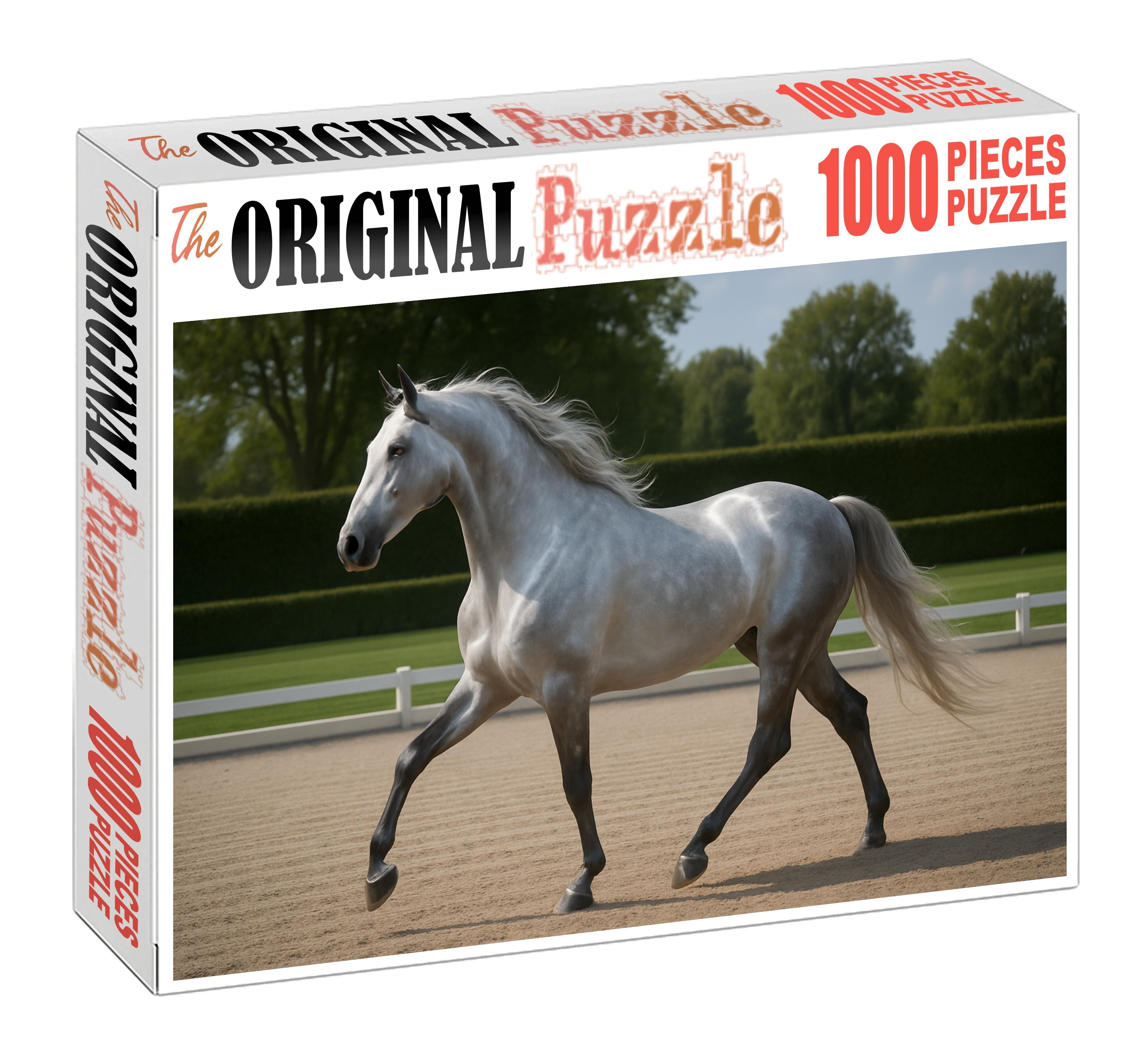 Silver Mirage Luminous Gray Warmblood Mare For Dressage Challenging Puzzles