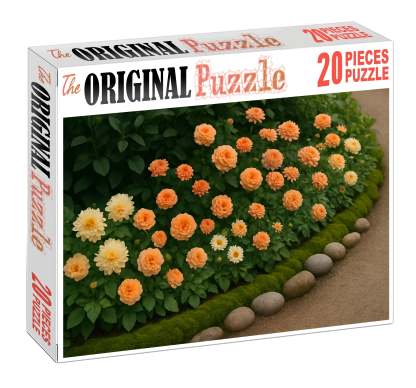 Peach And Cream Garden Border Challenging Puzzles