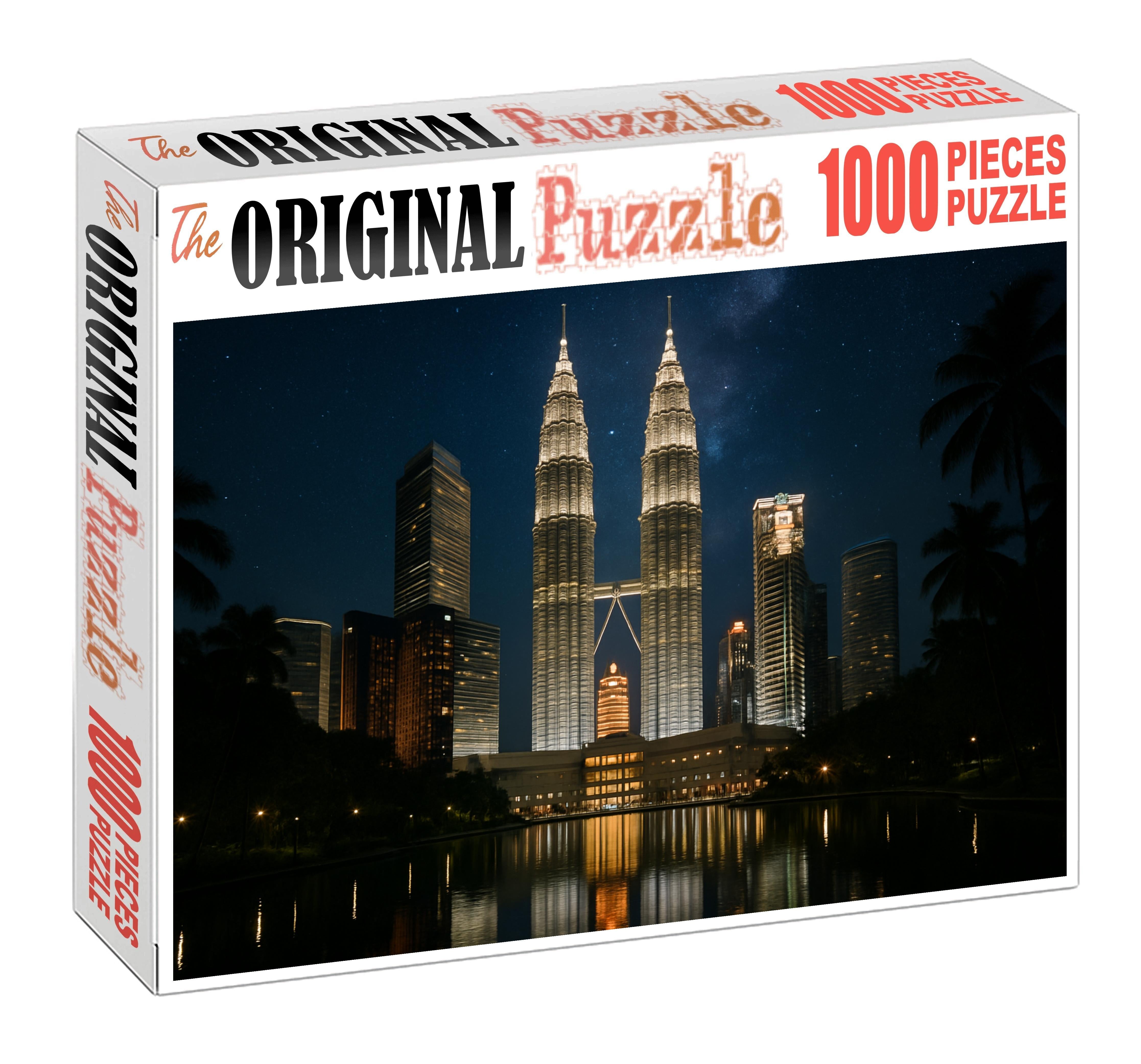 Kuala Lumpur City Centre Skyline Featuring The World-famous Petronas Twin Towers 300 Piece Puzzle