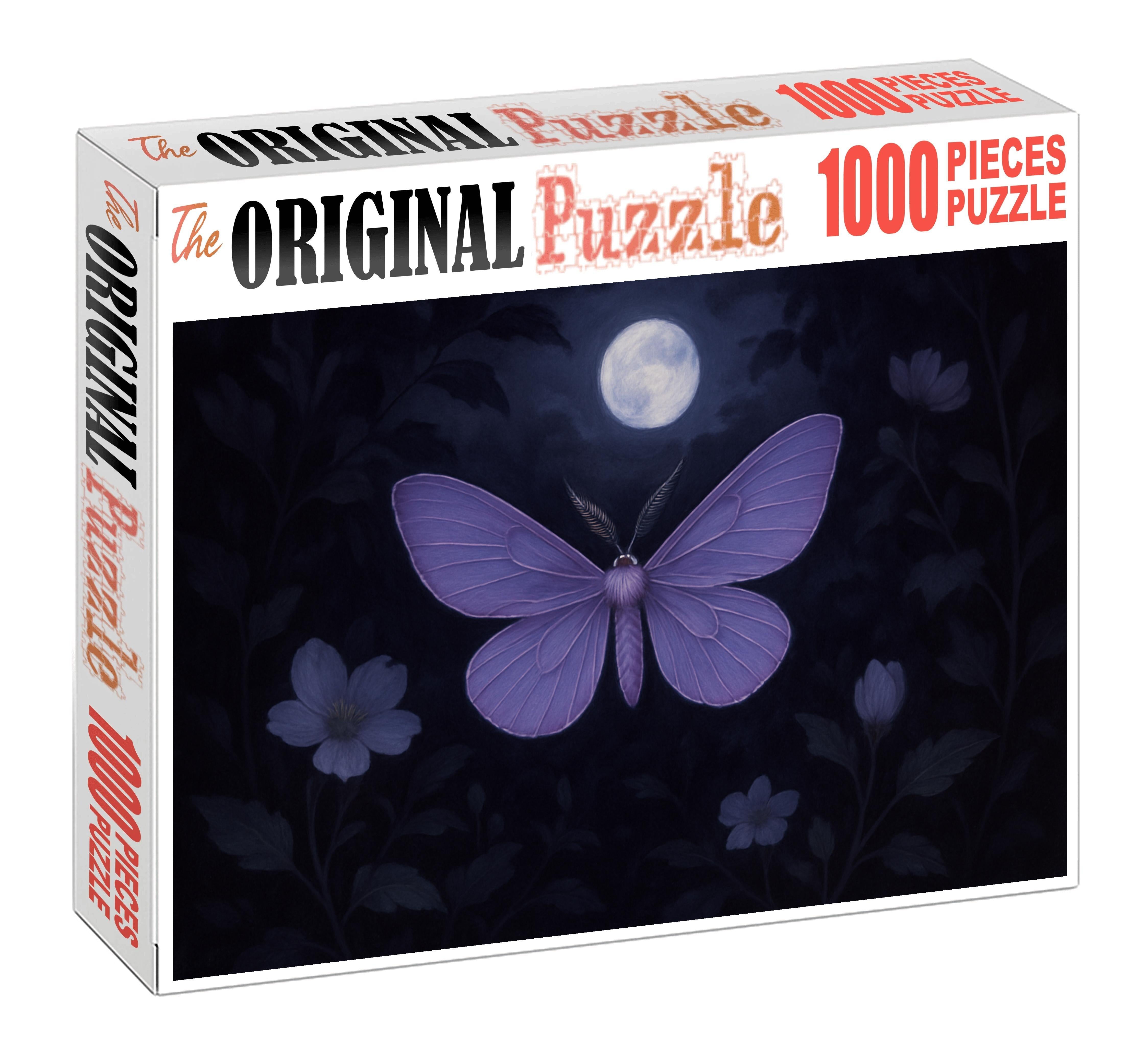 Violet Veil Moth Enigmatic Night Flyer With Iridescent Purple Wings Mini Puzzle