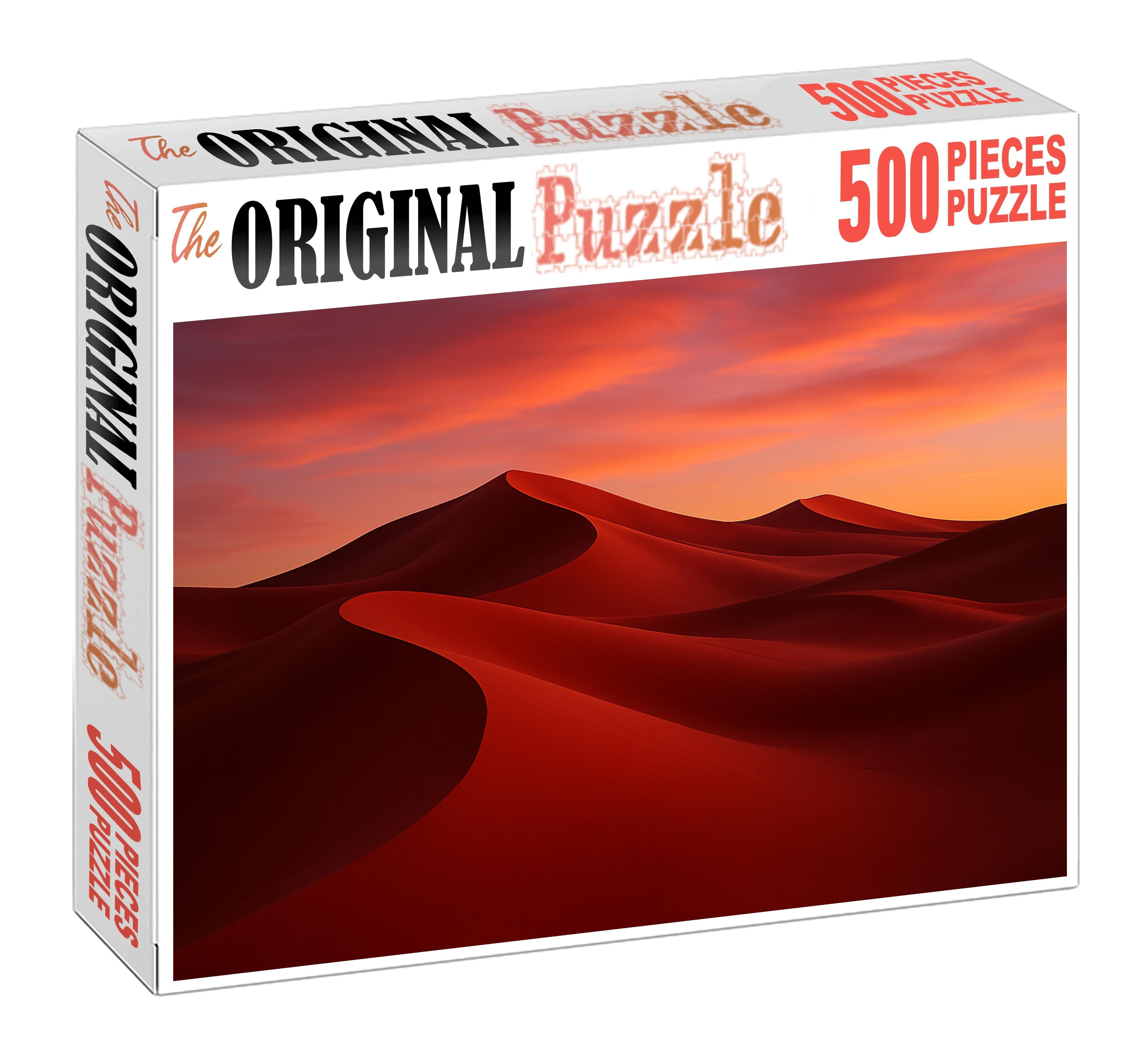 Crimson Evening Sand Dunes 500 Piece Puzzle