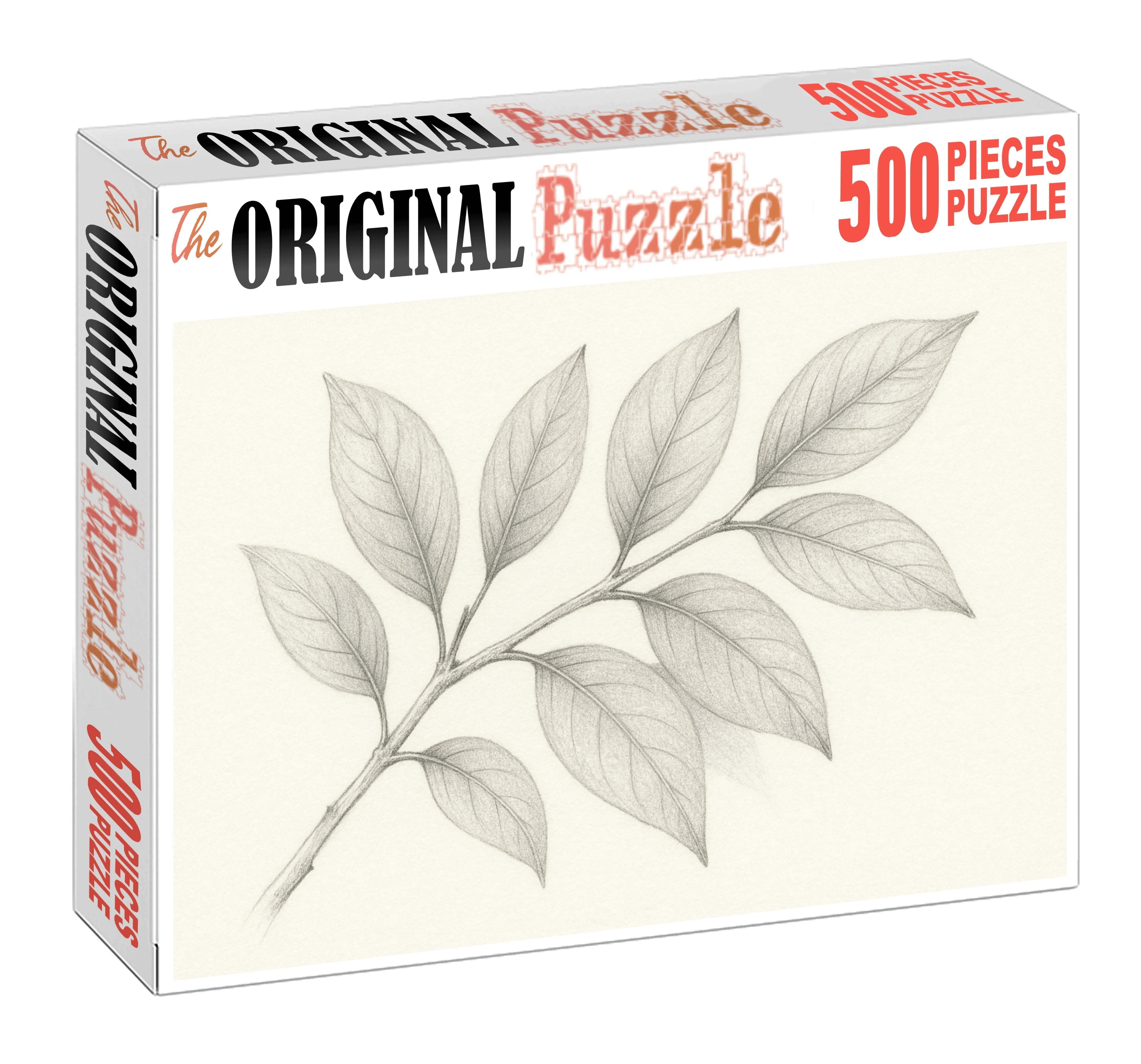 Botanical Branch Study Layered Watercolor Pencil Rendering Family Puzzles