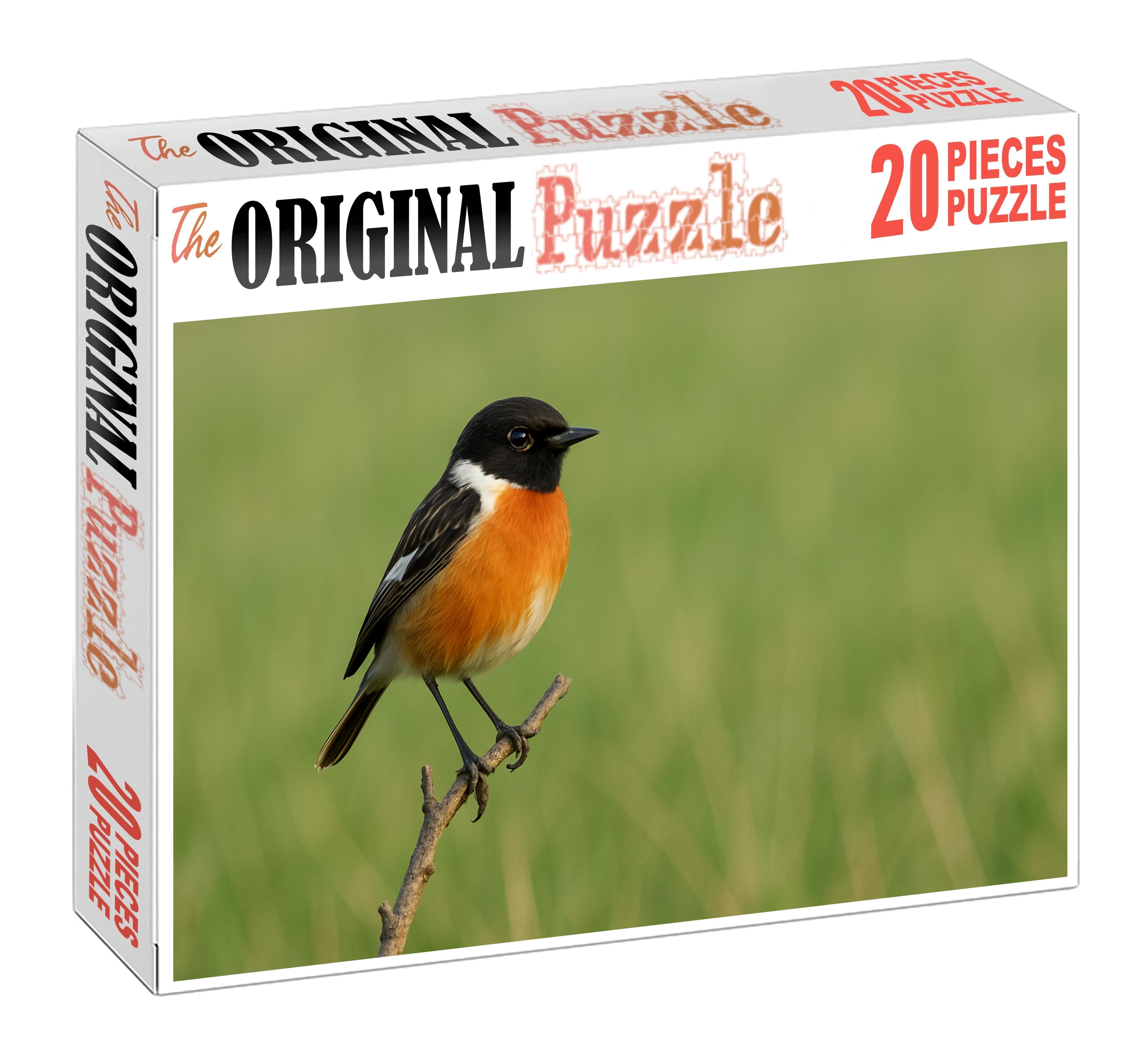 Stonechat The Alert Sentinel Premium Puzzle Pieces
