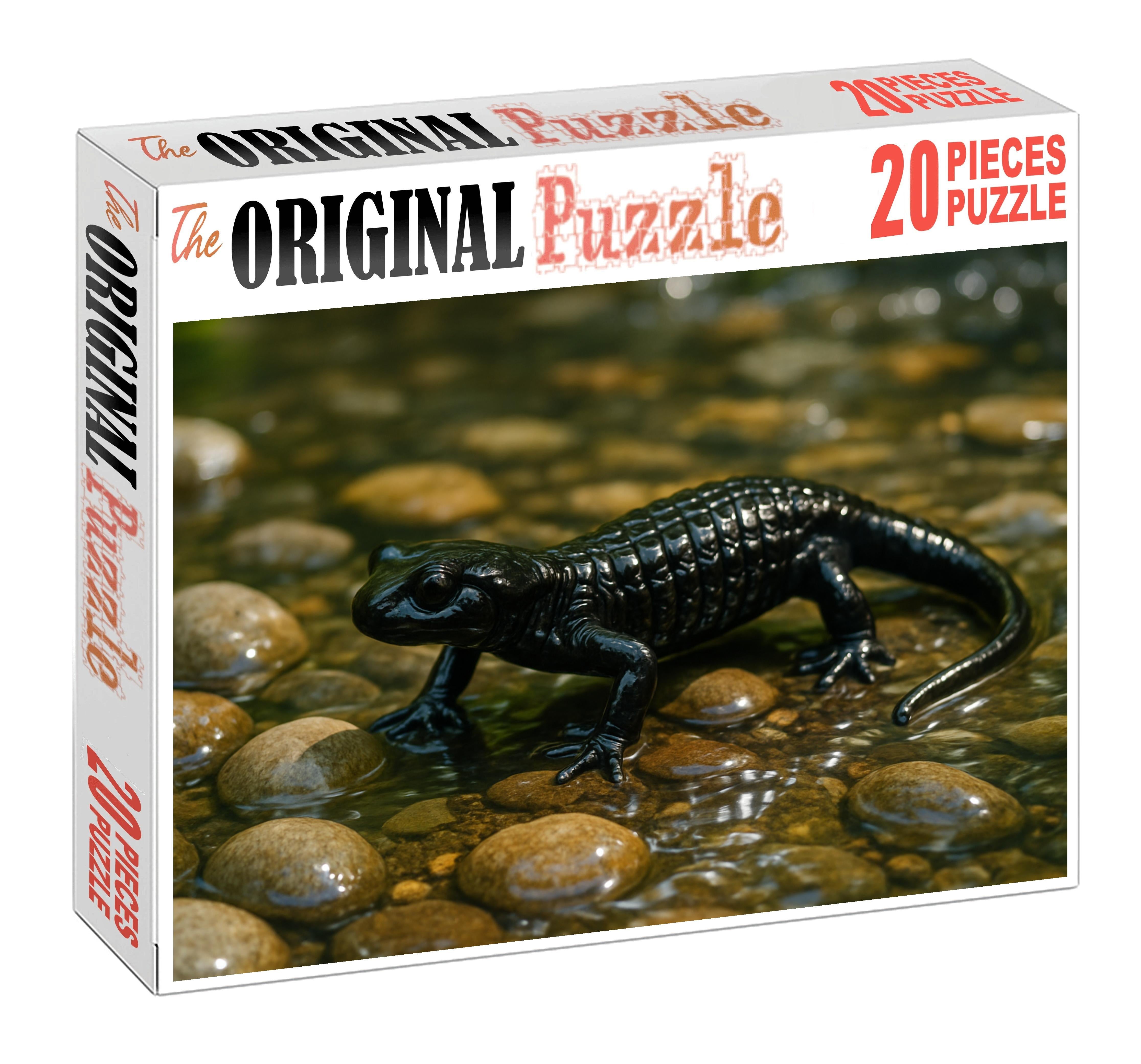 Obsidian River Treader Amphibious Tracker With Jet Black Armor Puzzle For Adults