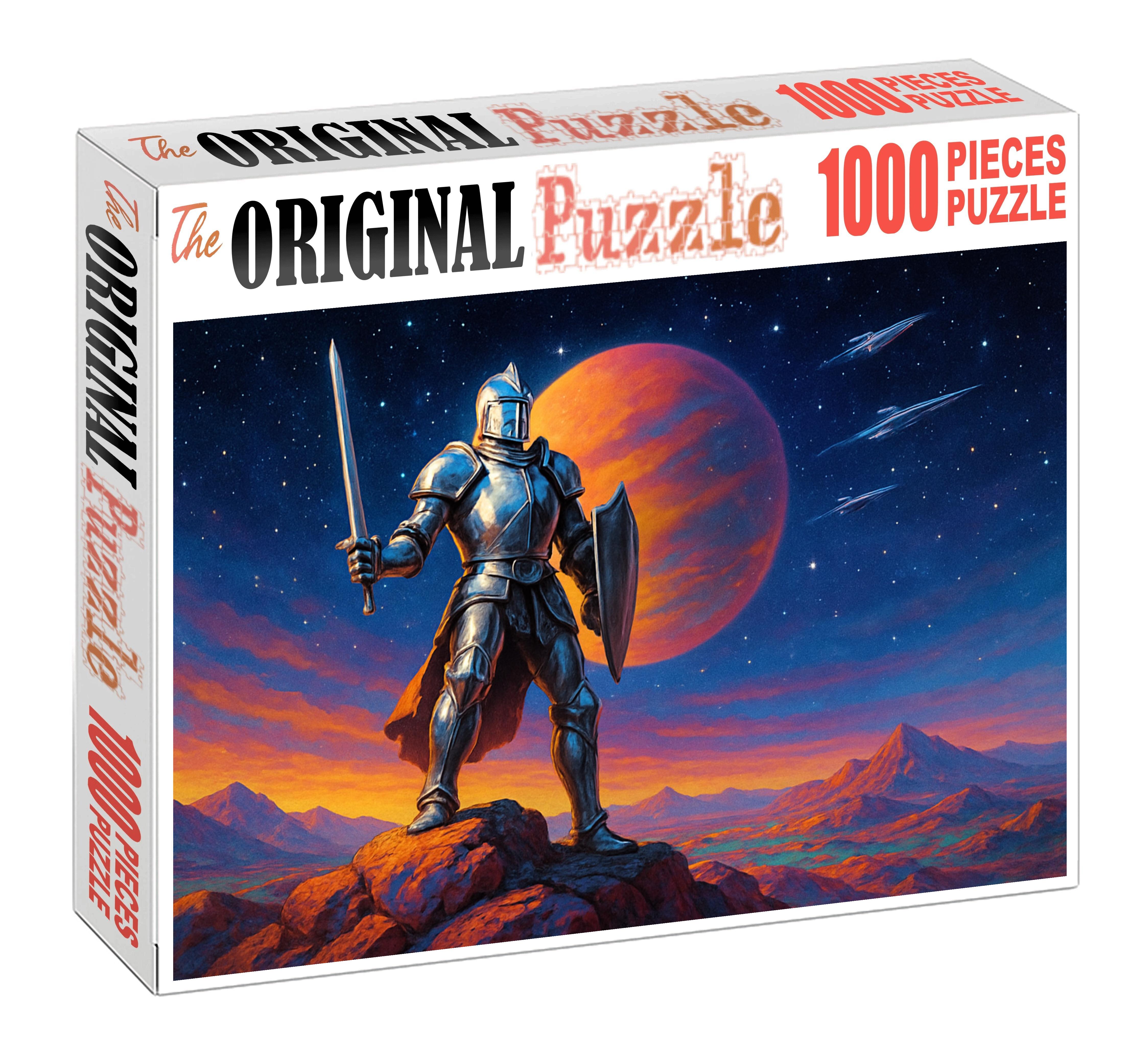 Retro Space Adventure Saga Bold Colors And Heroic Exploration Mini Puzzle