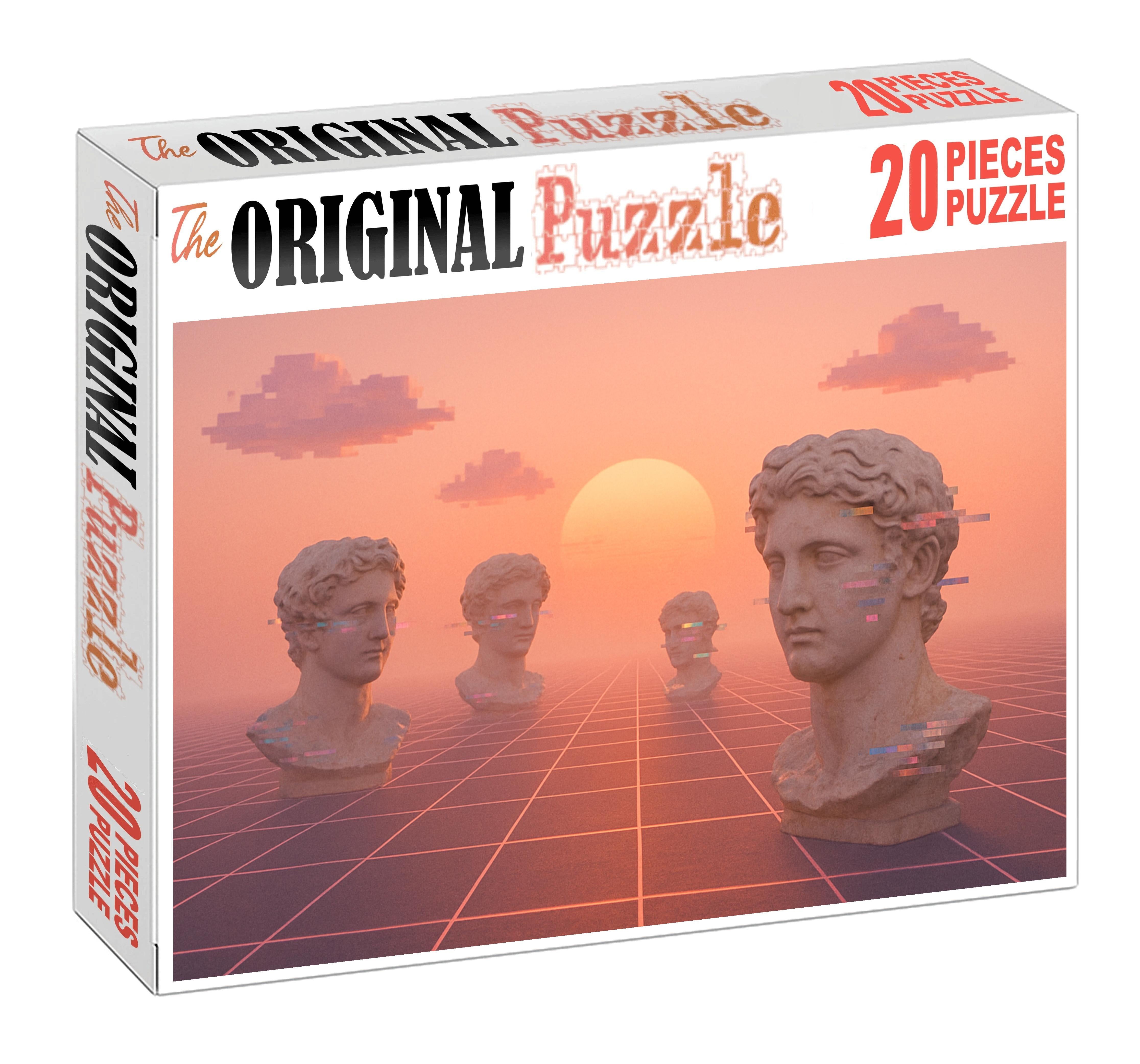 Vaporwave Dreamscape Pastel Digital Nostalgia And Chillwave Beats Unique Puzzle Design