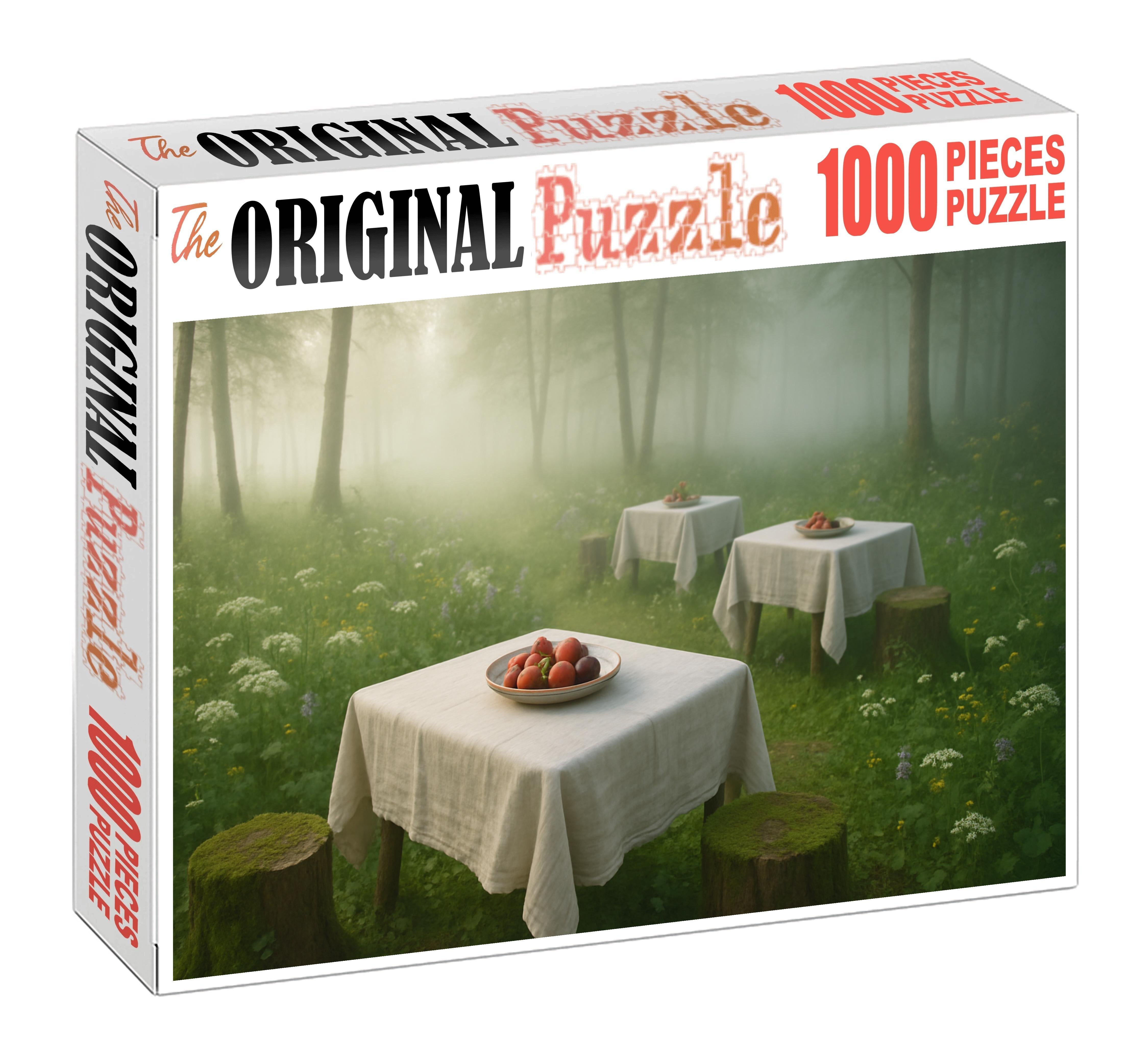 Morning Mist Woodland Brunch Dewy Greens And Rustic Porcelain Puzzle Fun