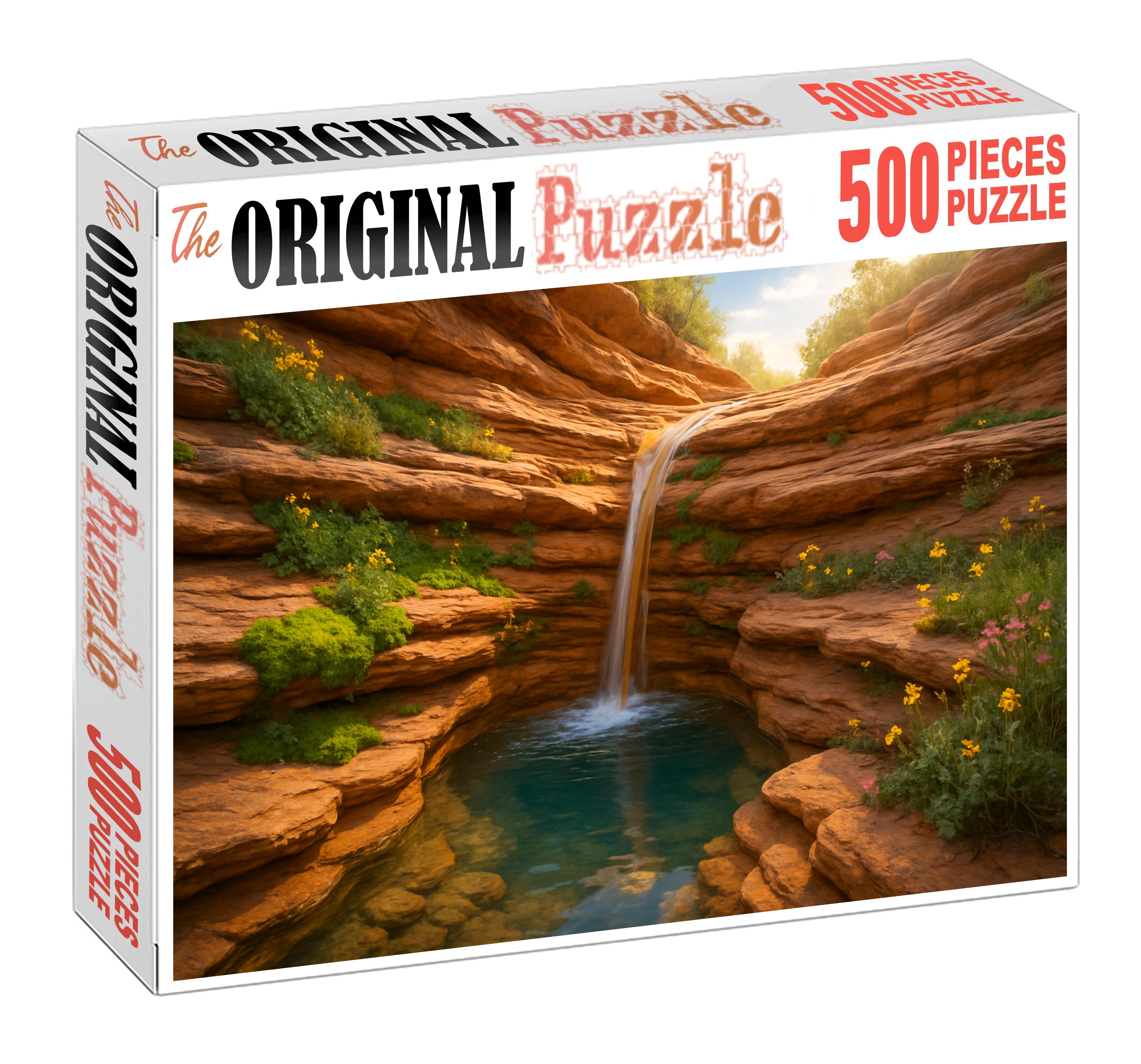 Luminous Amber Fall Large Format Puzzle