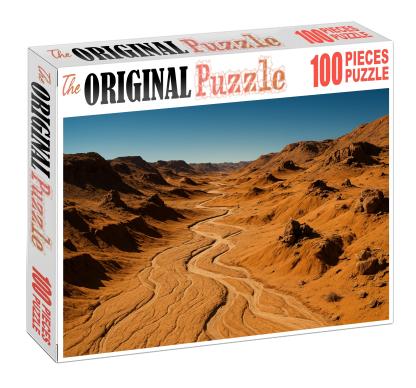 Amber Valley Winding Washes Through Rugged Dune Fields Large Format Puzzle