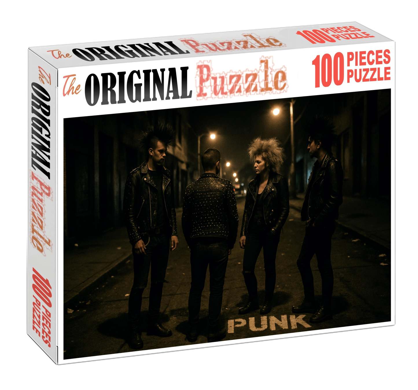 Post-punk Street Fashion Culture Unique Puzzle Design