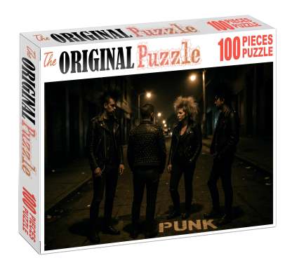 Post-punk Street Fashion Culture Unique Puzzle Design