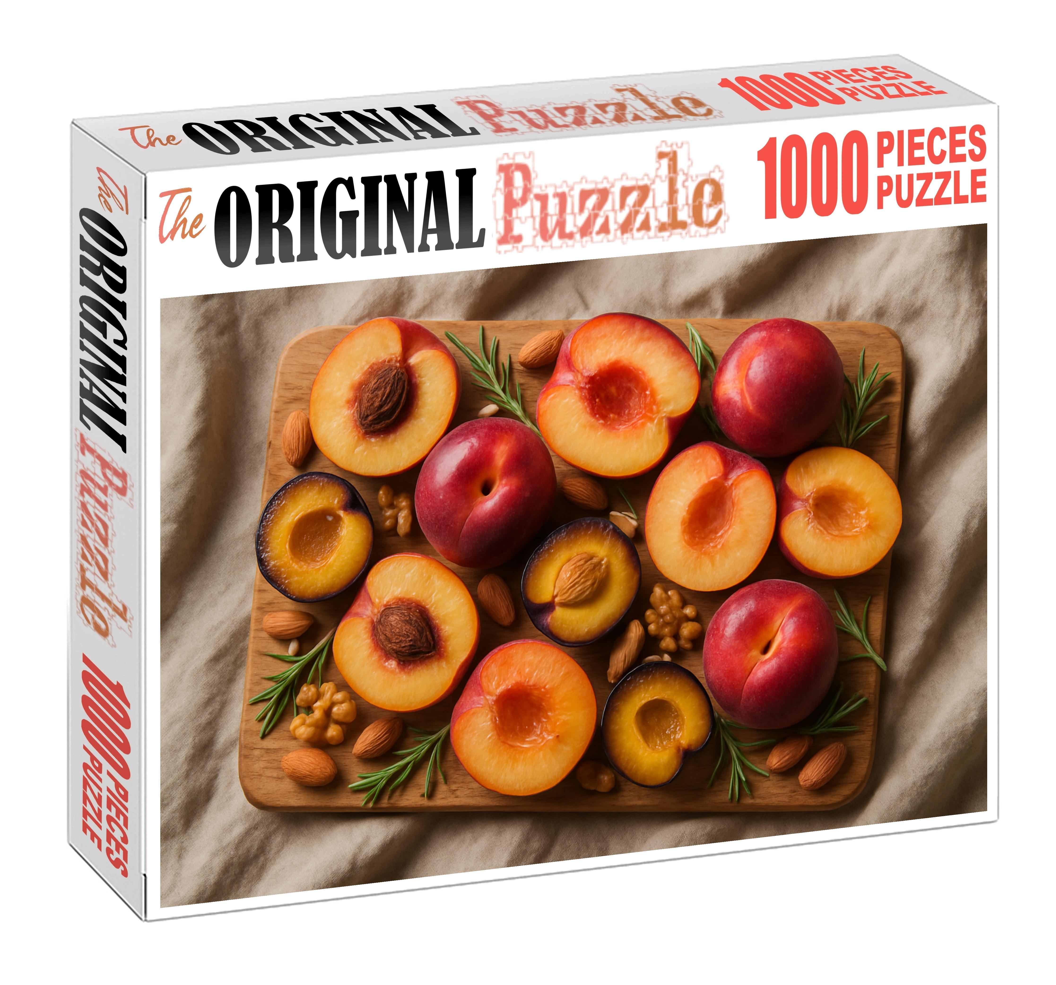 Sunset Orchard Array Warm Hues Of Stone Fruits And Nuts Puzzle Challenge