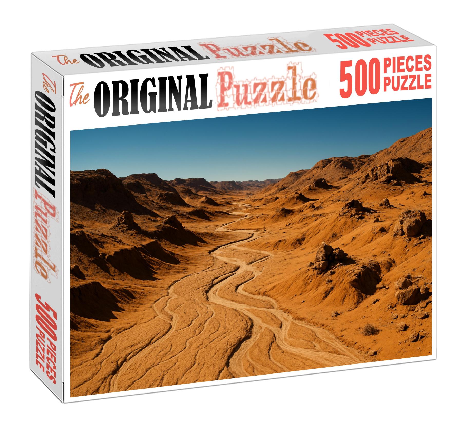 Amber Valley Winding Washes Through Rugged Dune Fields Large Format Puzzle