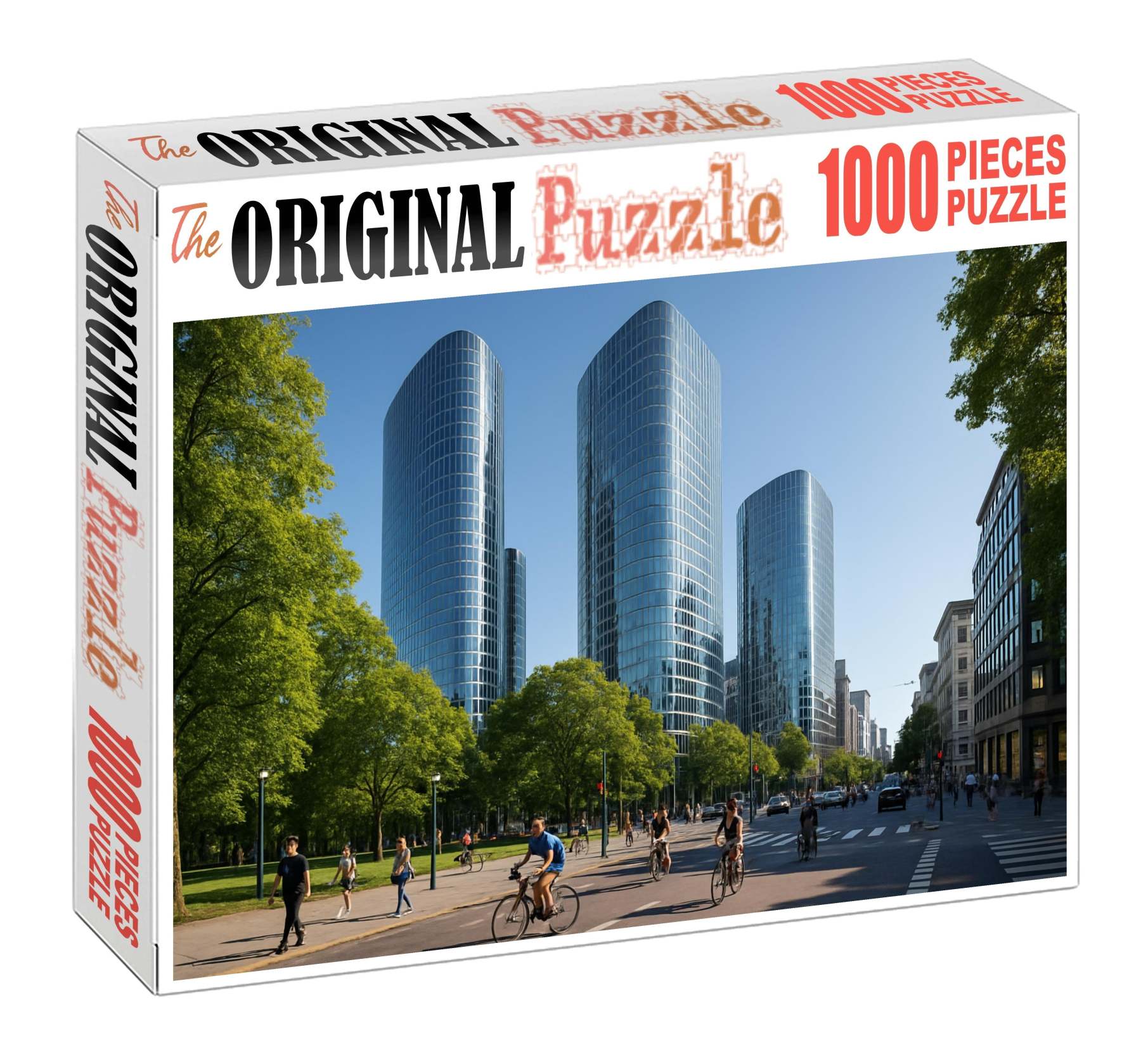 Amsterdam Zuidas Skyline The Netherlands Leading Business District With Contemporary Glass Towers Puzzle For Kids
