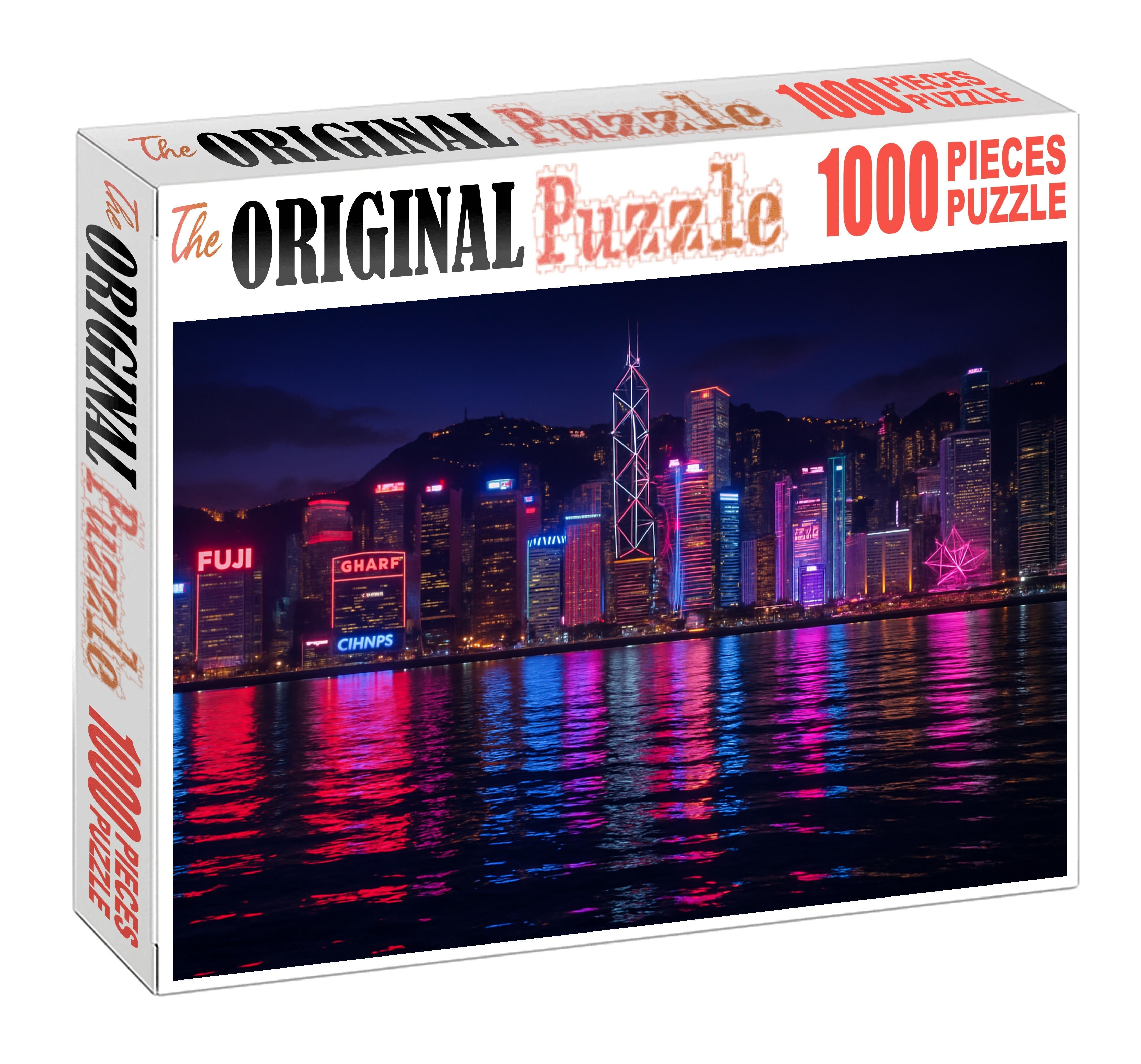 Hong Kong Island Skyline Worlds 4th Most Iconic Waterfront Profile Large Format Puzzle