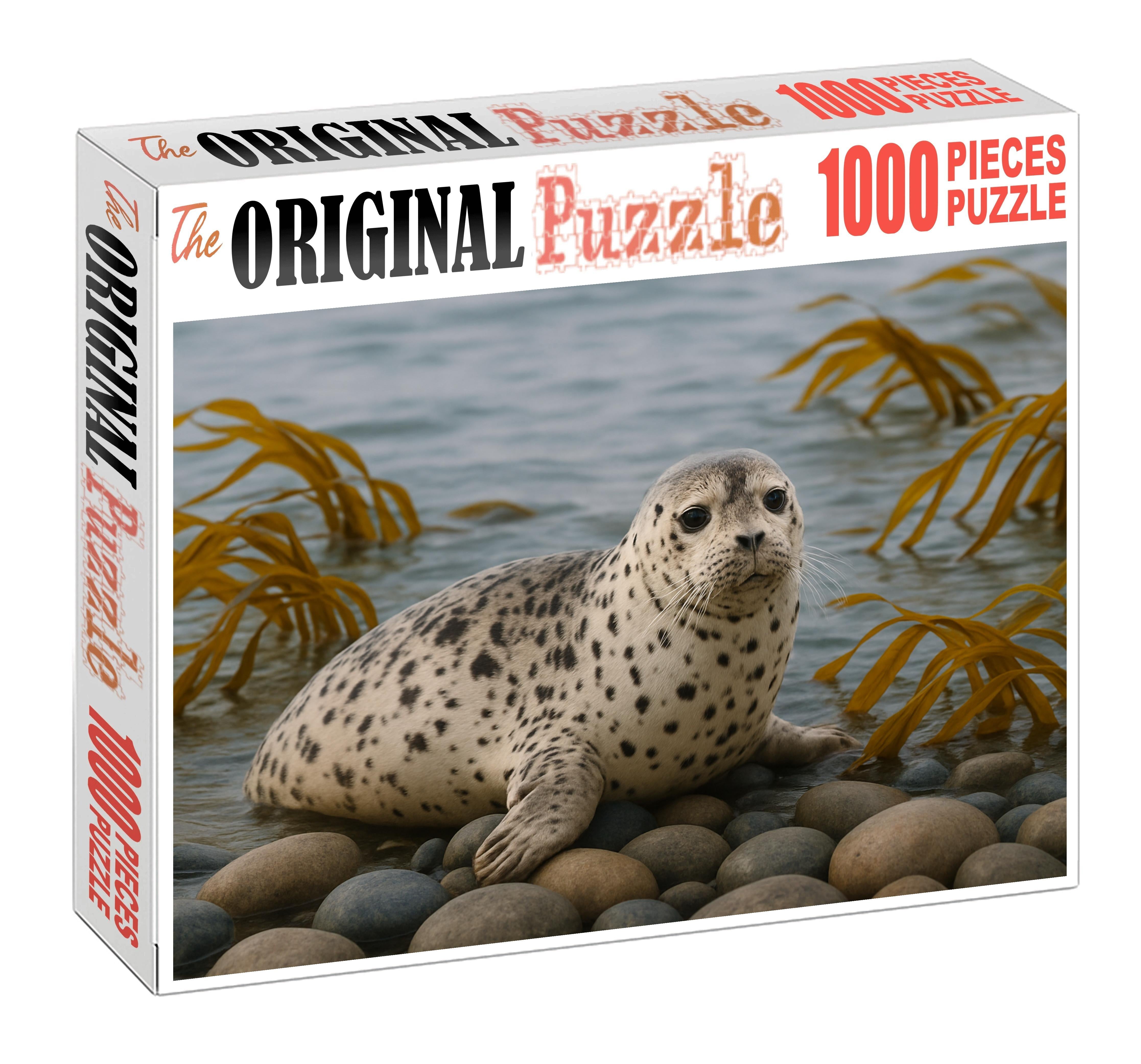Dappled River Seal Playful Coastal Mammal 200 Piece Puzzle