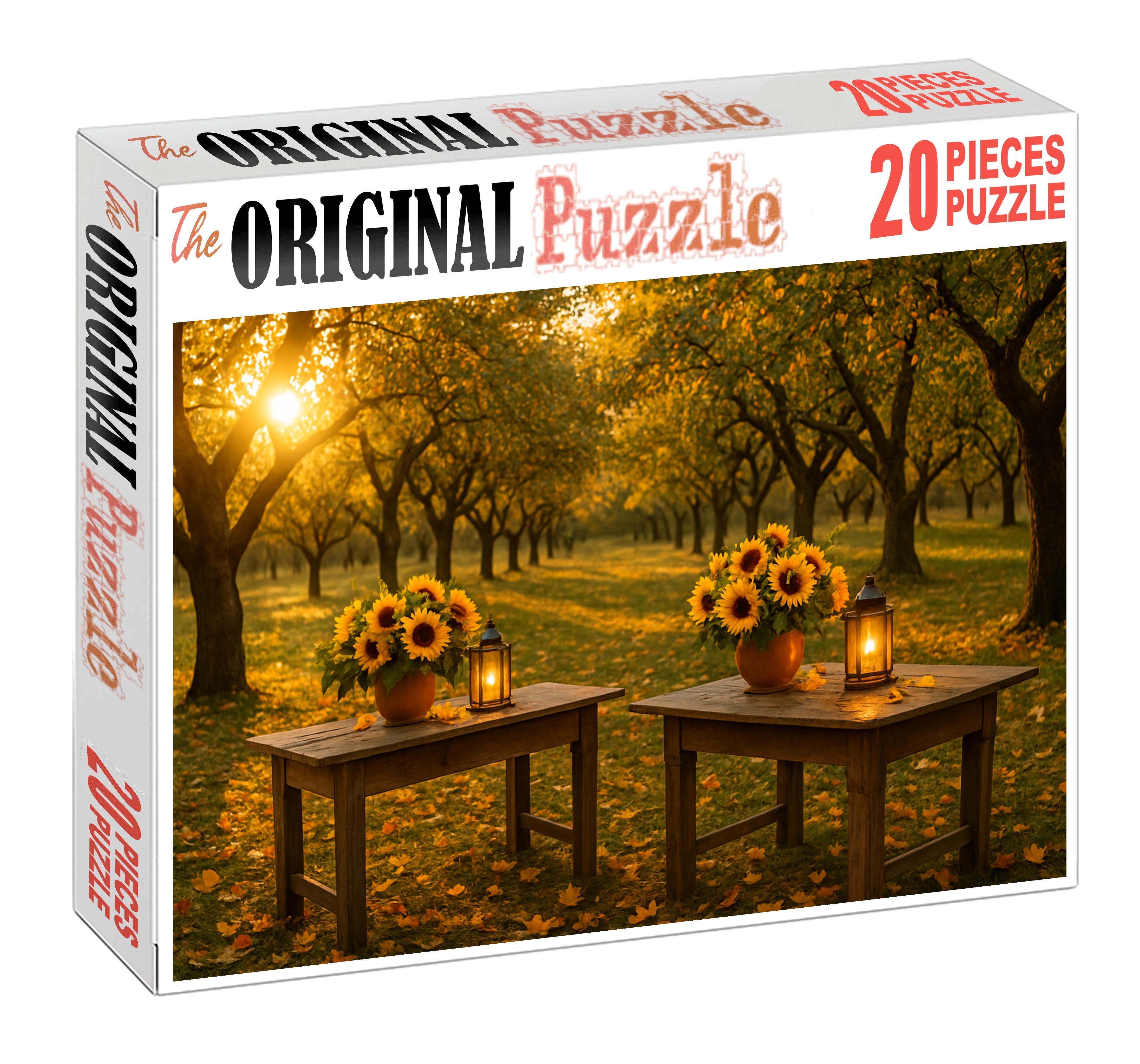 Golden Autumn Orchard Gathering Puzzle For Adults