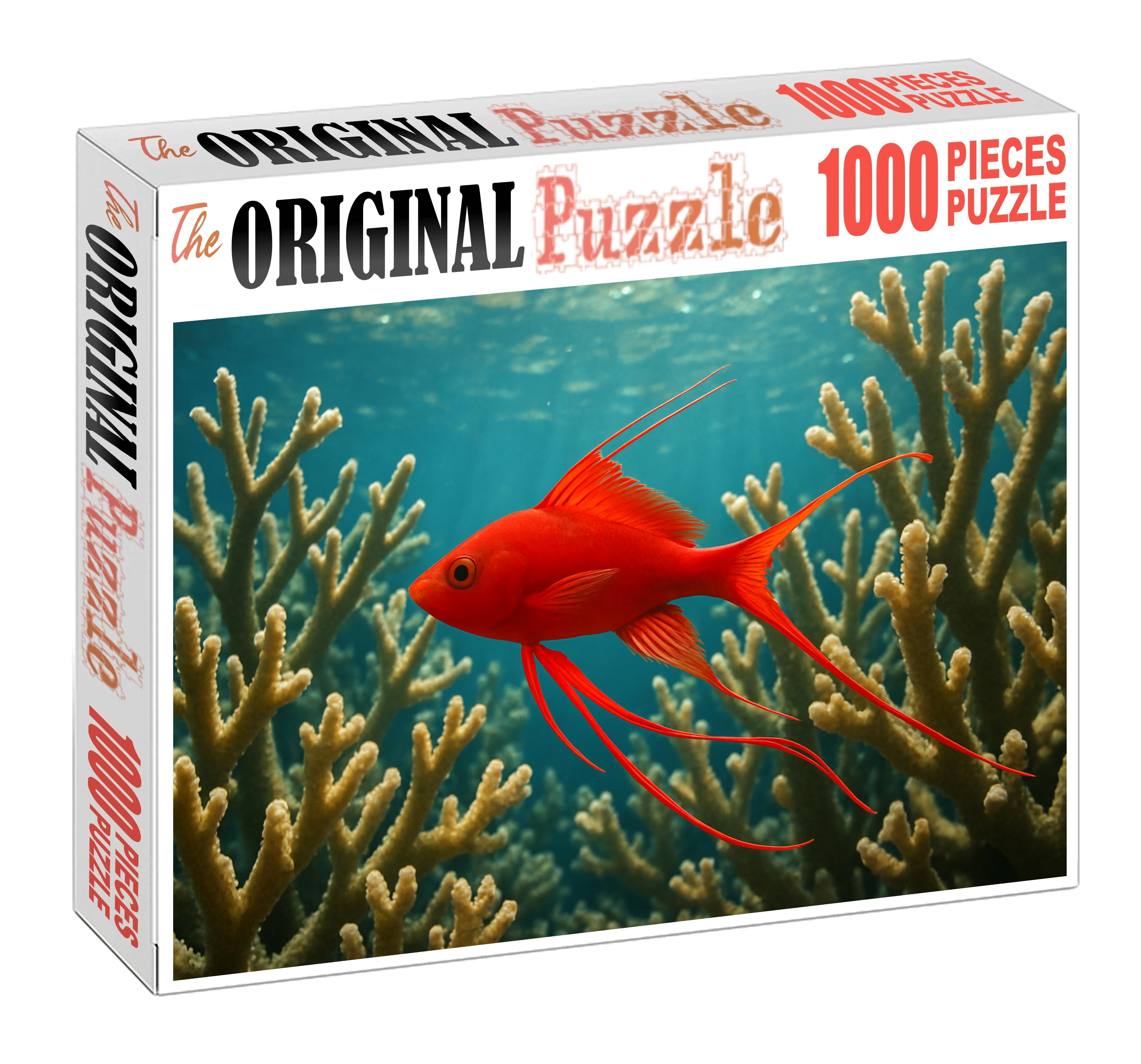 Crimson Threadfin Dragonet Dainty Reef Specialist With Flowing Fin Extensions Puzzle Collection